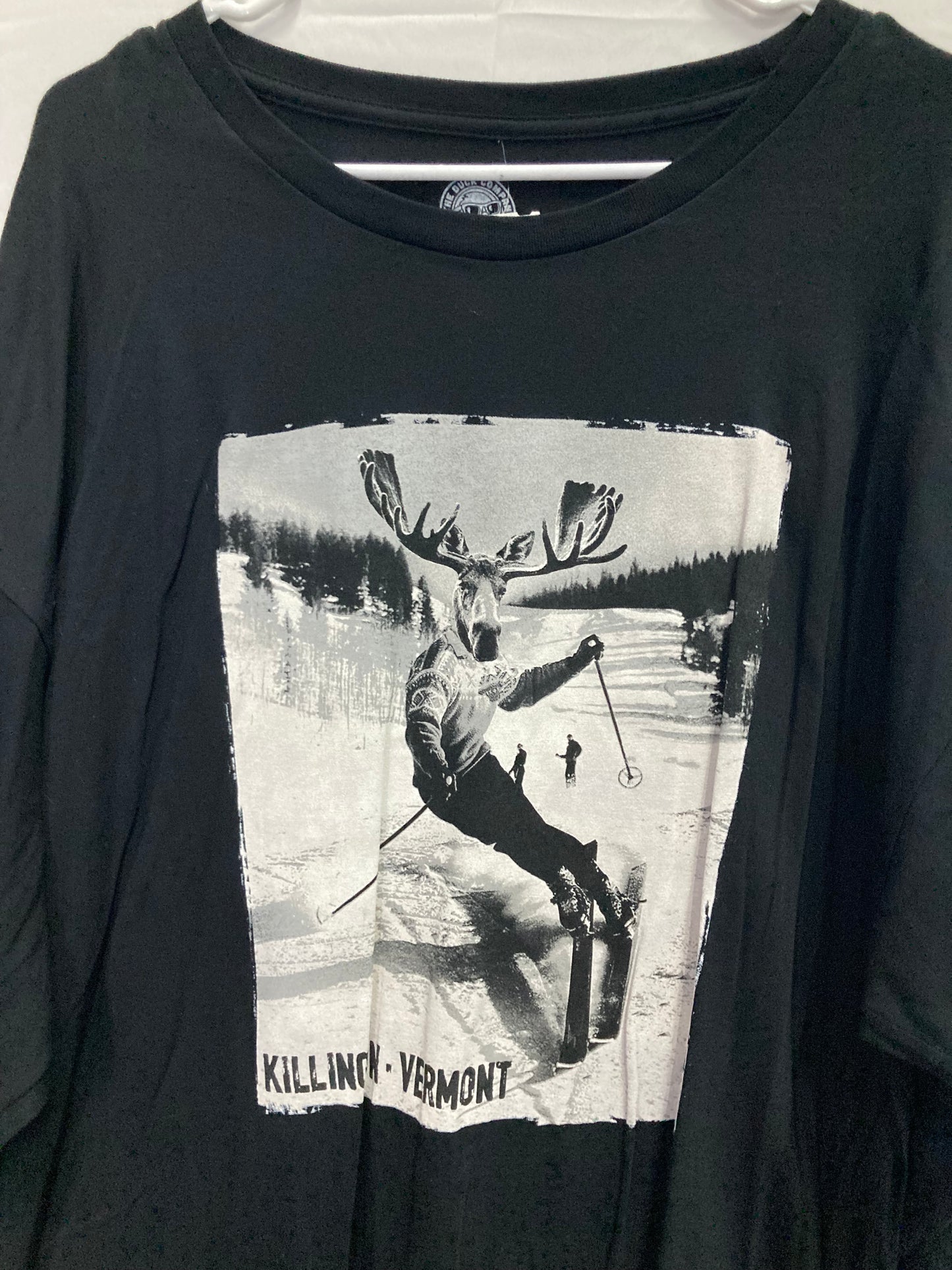 NWT - The Duck Co. Killington Vermont Long Sleeve Big Ski Moose Head (Sz XXL)