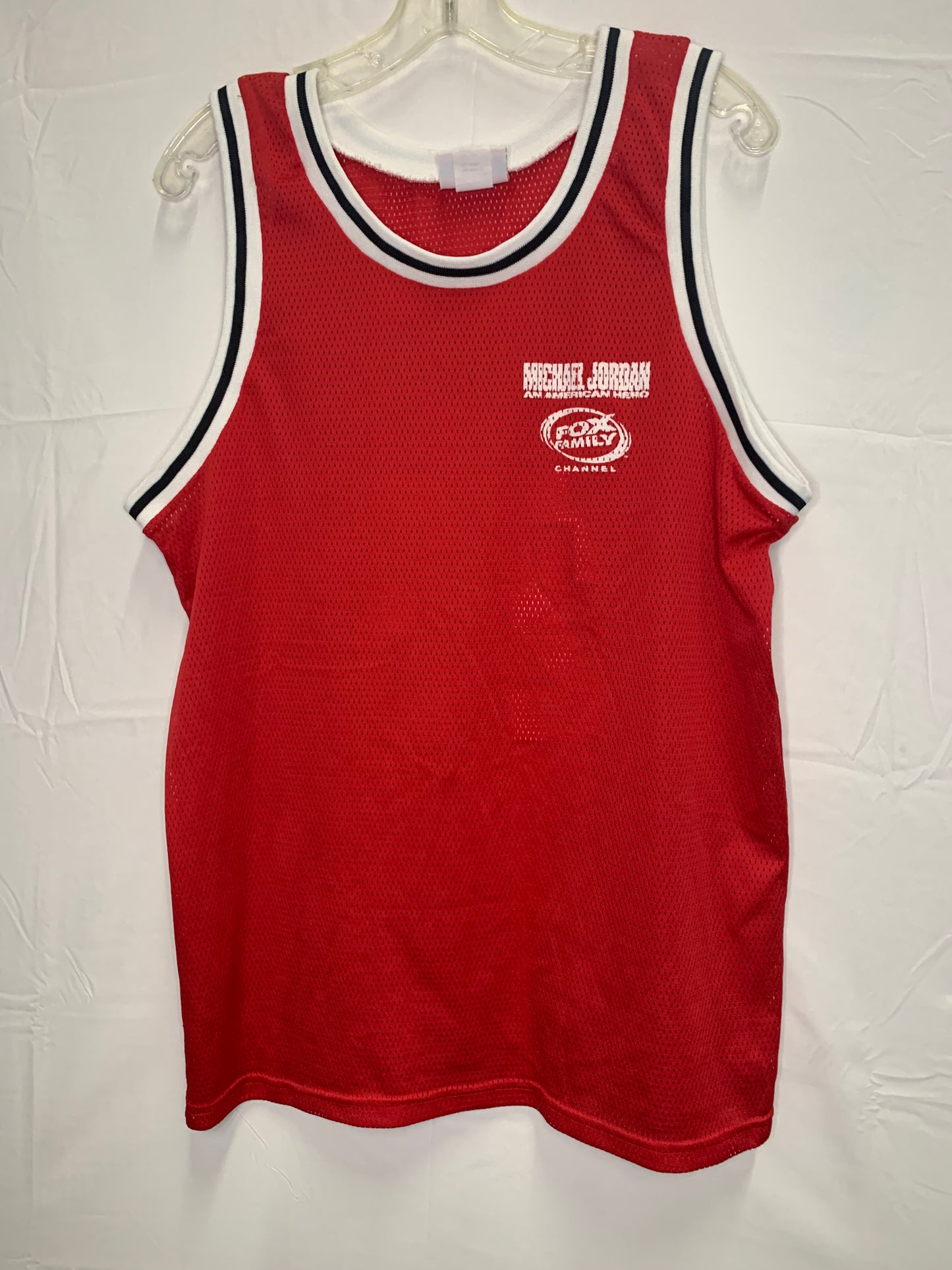 Super RARE 1999 Micheal Jordan #23 “An American Hero” X Fox Family Movie Promo Jersey (Sz L)