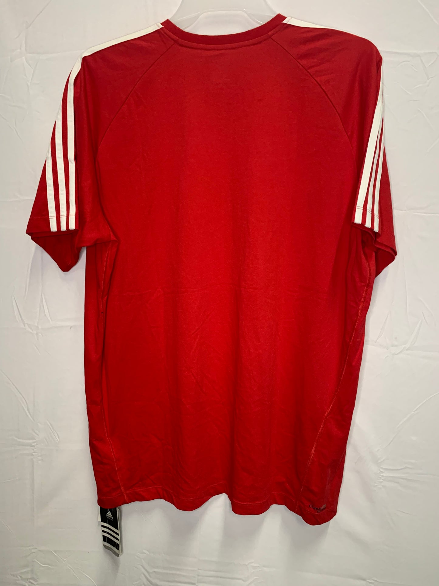 NWT - Adidas Clima365 Performance Essentials - 3 stripe Red Sports Top (Sz XXL)