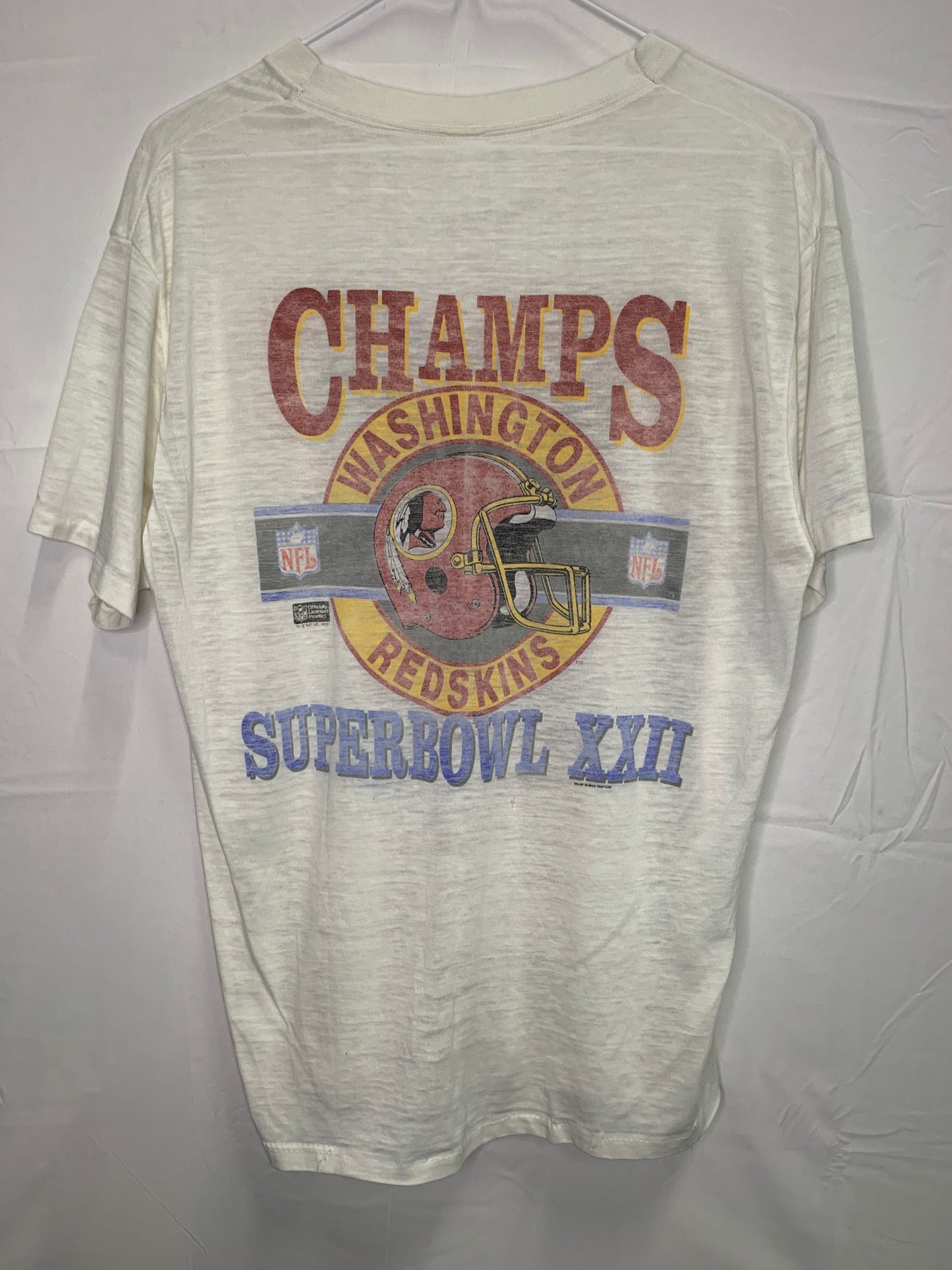 Super Rare 1987 NFL Licensed Super Bowl XXII A.O.P Denver vs Washington Champs Shirt (Sz S/M)