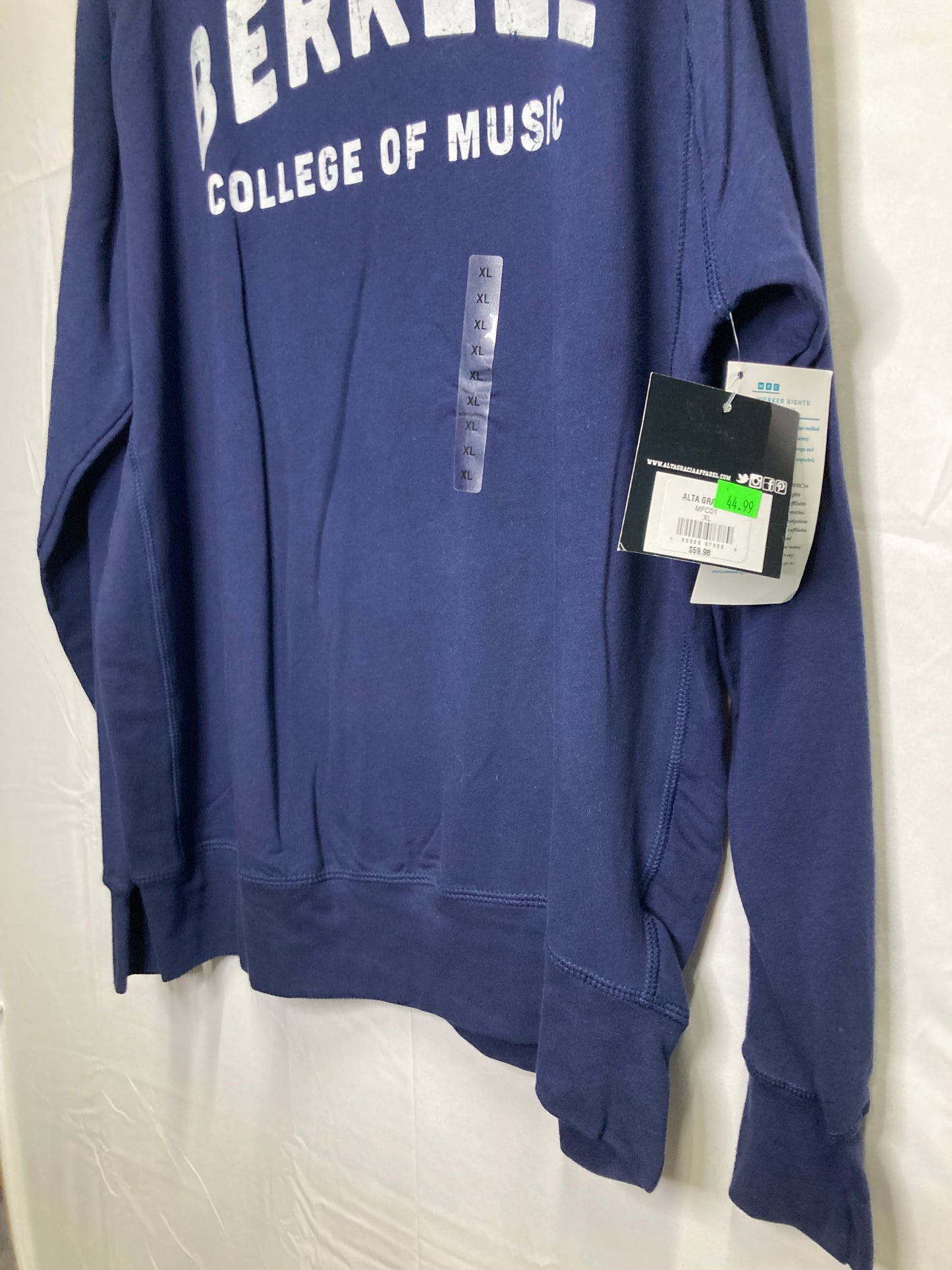 NWT - Berklee College of Music - Alta Garcia Clothing Co. Heavy Crewneck Sweater (Sz Large)