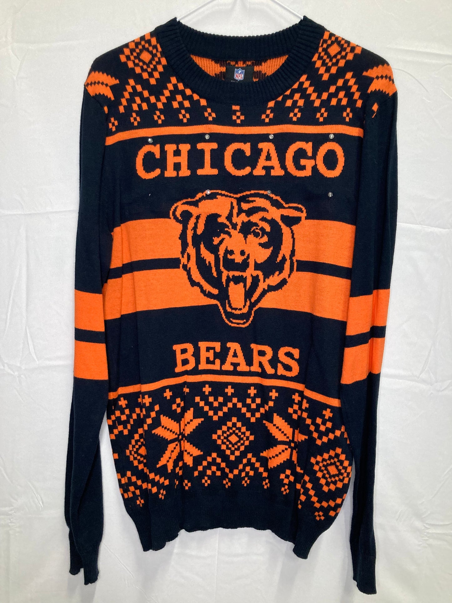 Chicago Bears NFL Team Apparel Football Winter “Ugly” Sweater (Sz Small)