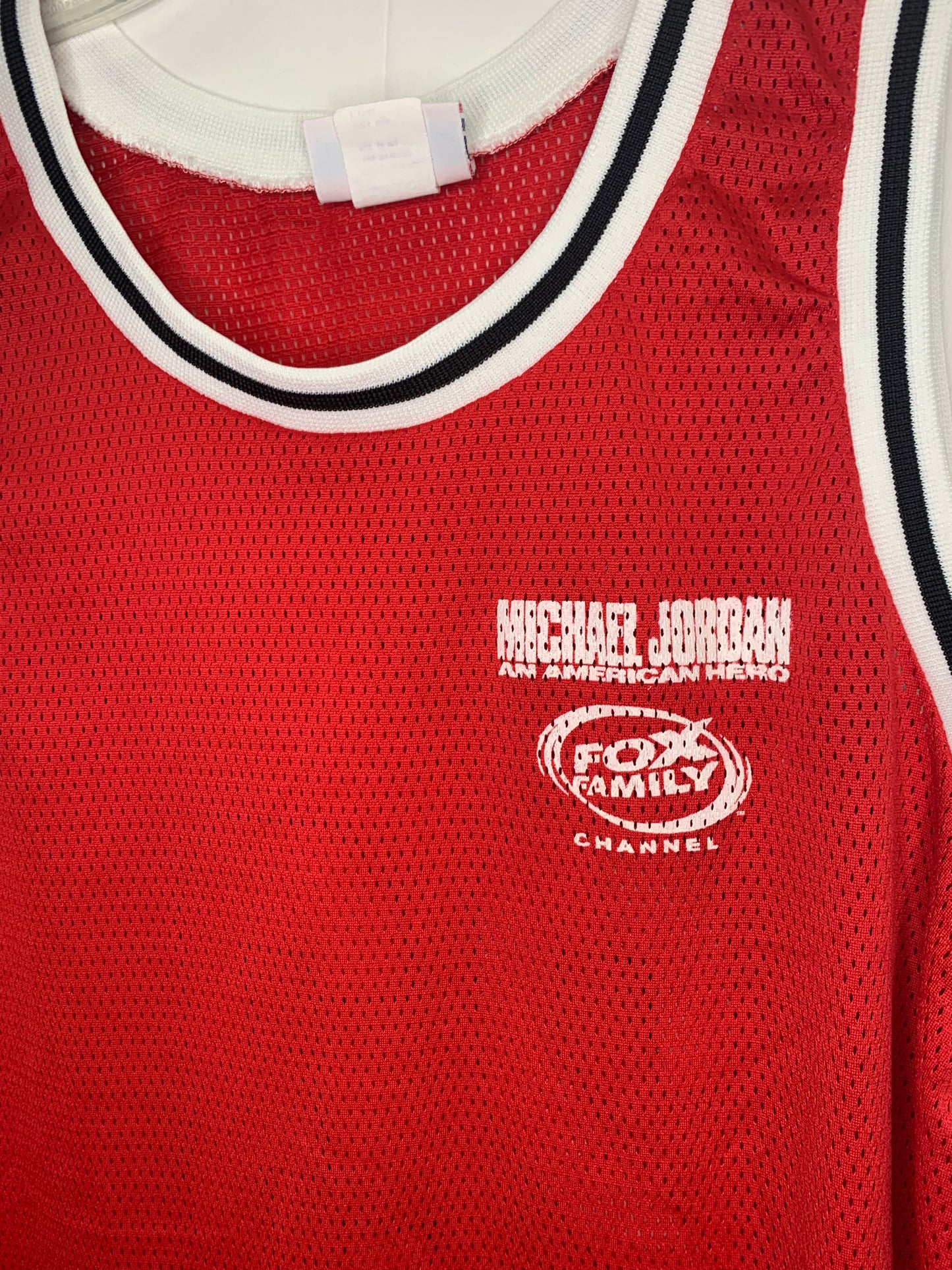 Super RARE 1999 Micheal Jordan #23 “An American Hero” X Fox Family Movie Promo Jersey (Sz L)