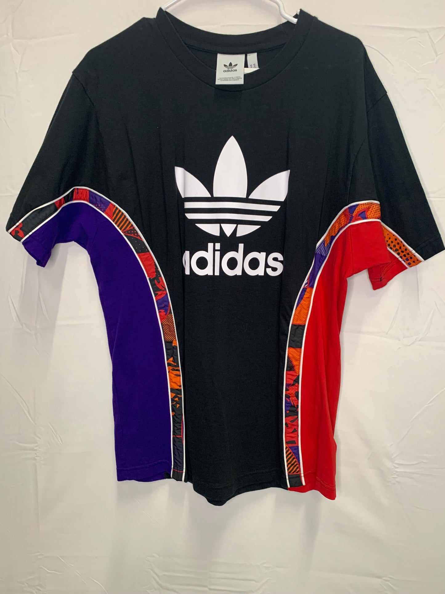 RARE - Adidas Designer Trefoli CNY Tape Tee Logo Front & Back / All Over Print (Sz Medium)