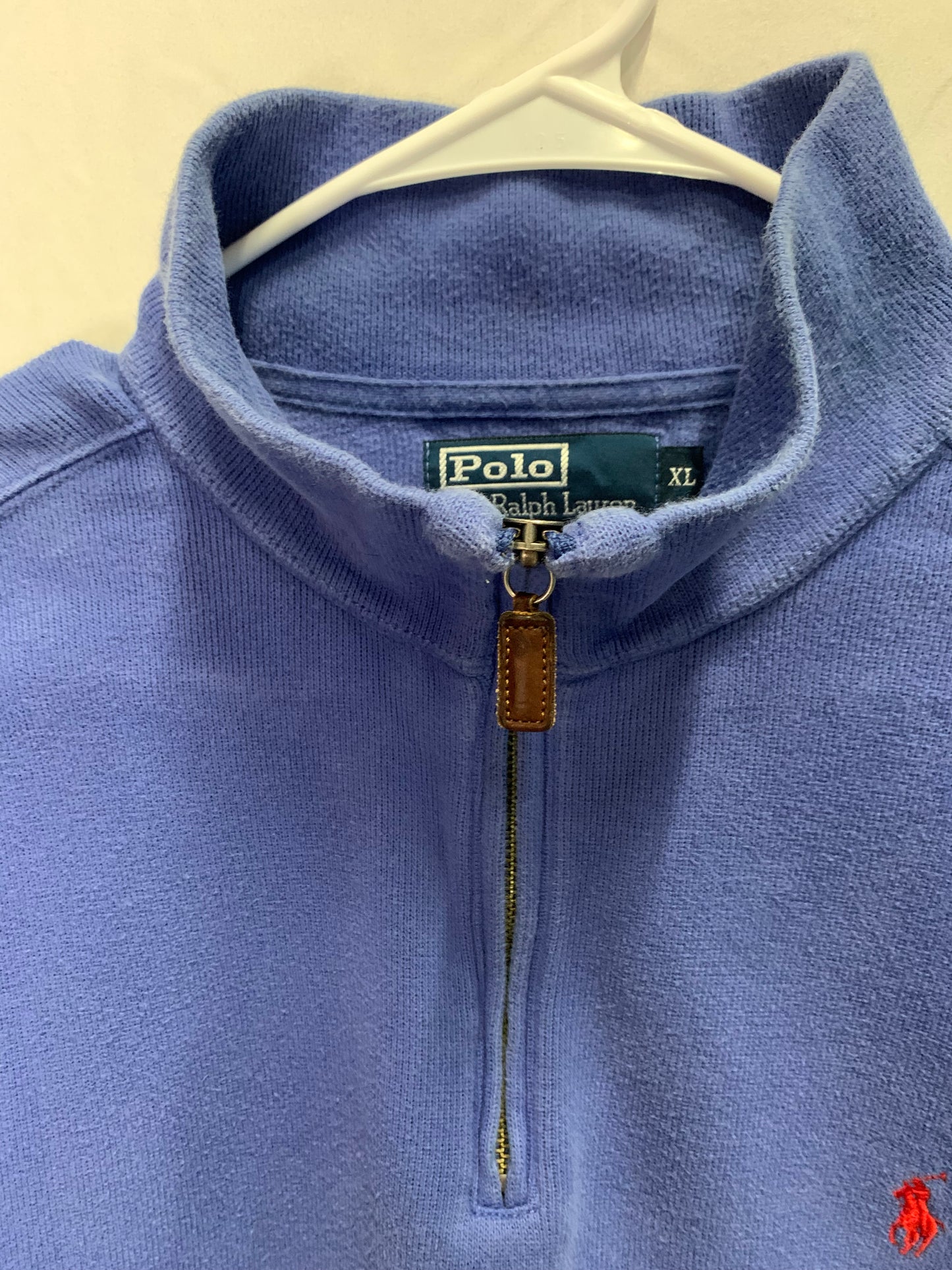 Vintage Polo by Ralph Lauren Heavy 1/4 Zip Long Sleeve Pullover (Sz XL)