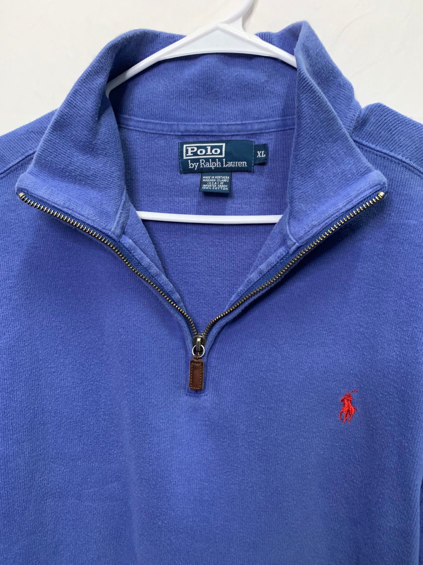 Vintage Polo by Ralph Lauren Heavy 1/4 Zip Long Sleeve Pullover (Sz XL)