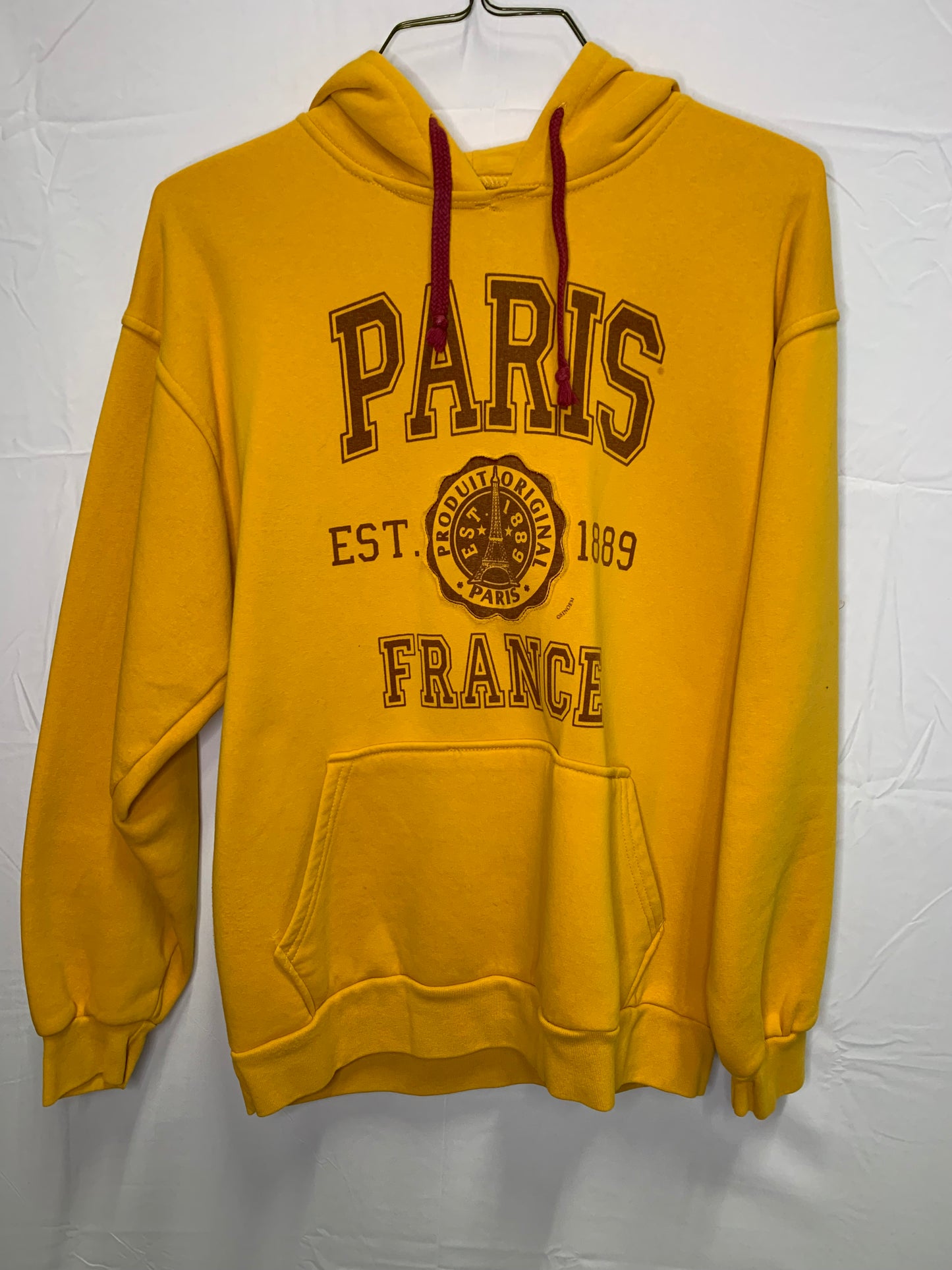 Produit Original Paris France Men’s Hooded Plush Sweater (Sz Large)