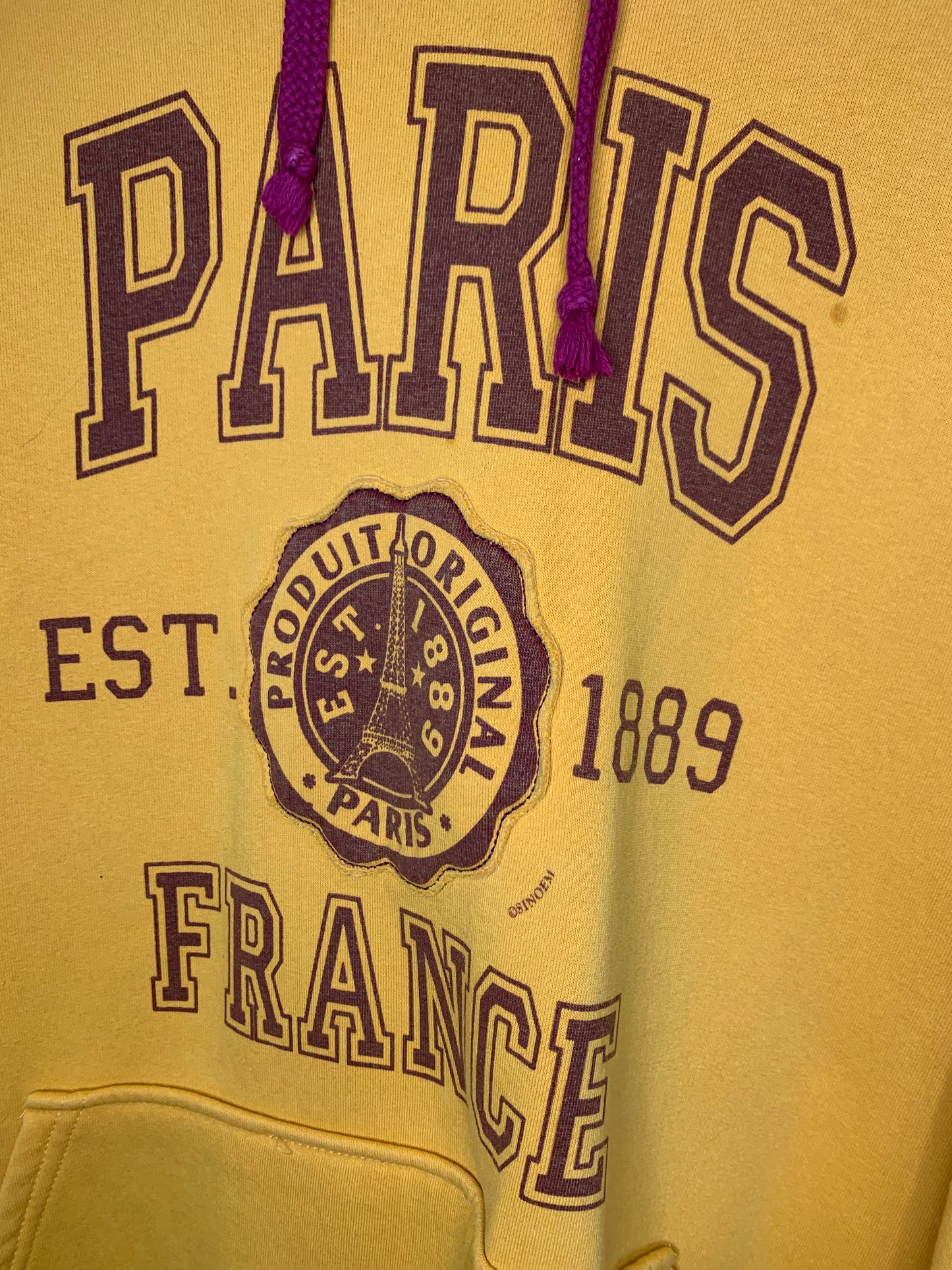 Produit Original Paris France Men’s Hooded Plush Sweater (Sz Large)