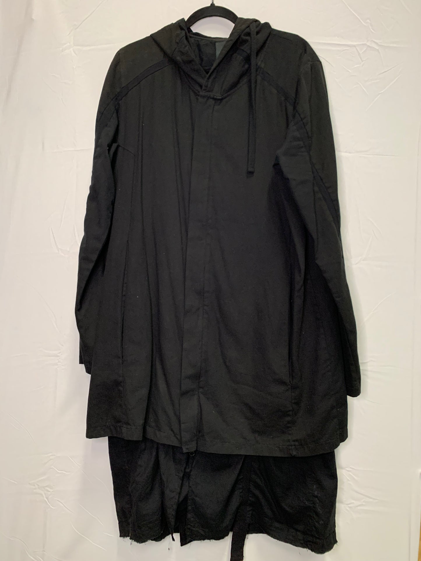 Tom Krom X Avant Garde Designer Oversized Lengthy Hooded Zip Down Jacket (Sz Medium)