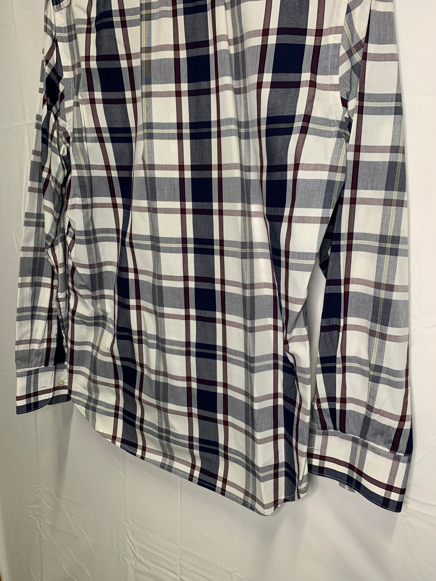 French Connection Button Down  Checkered Dress Shirt (Sz Medium)