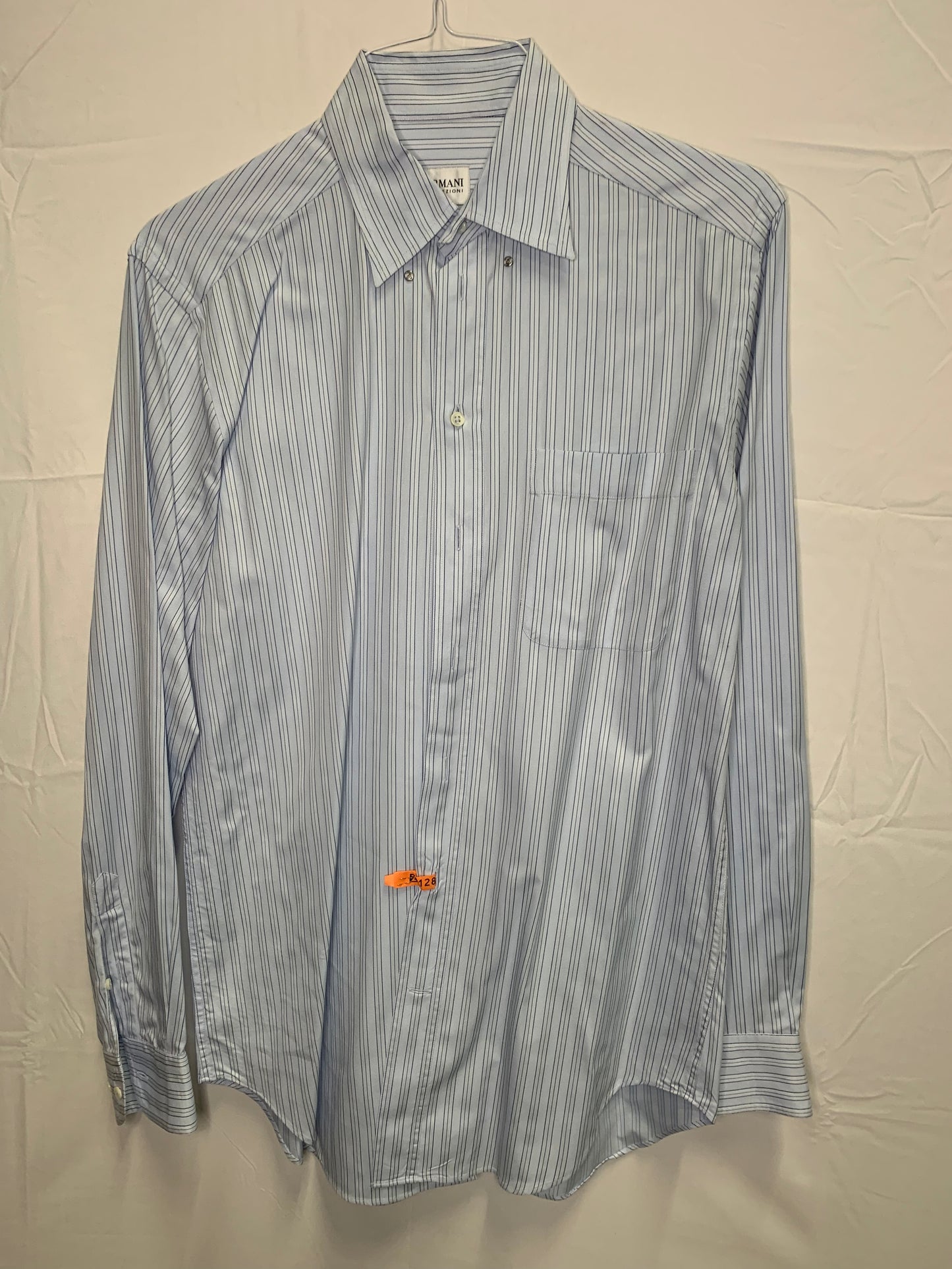 Armani Collezioni Hi-End Italian Designer Men’s Button Down Dress Shirt (Sz 15/38)