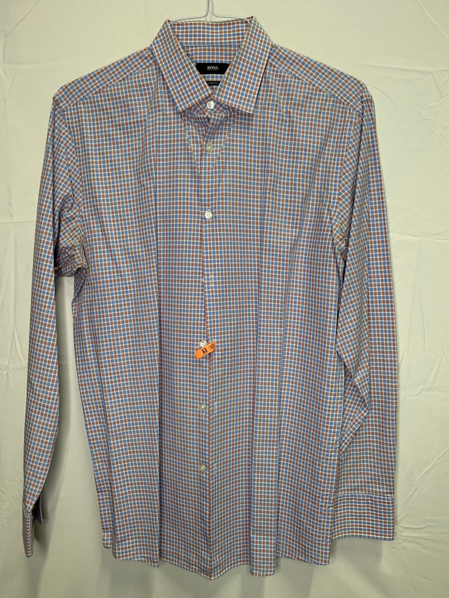 Hugo Boss Sharp Fit Men’s Designer Button Down Dress Shirt (Sz 16-34/35)