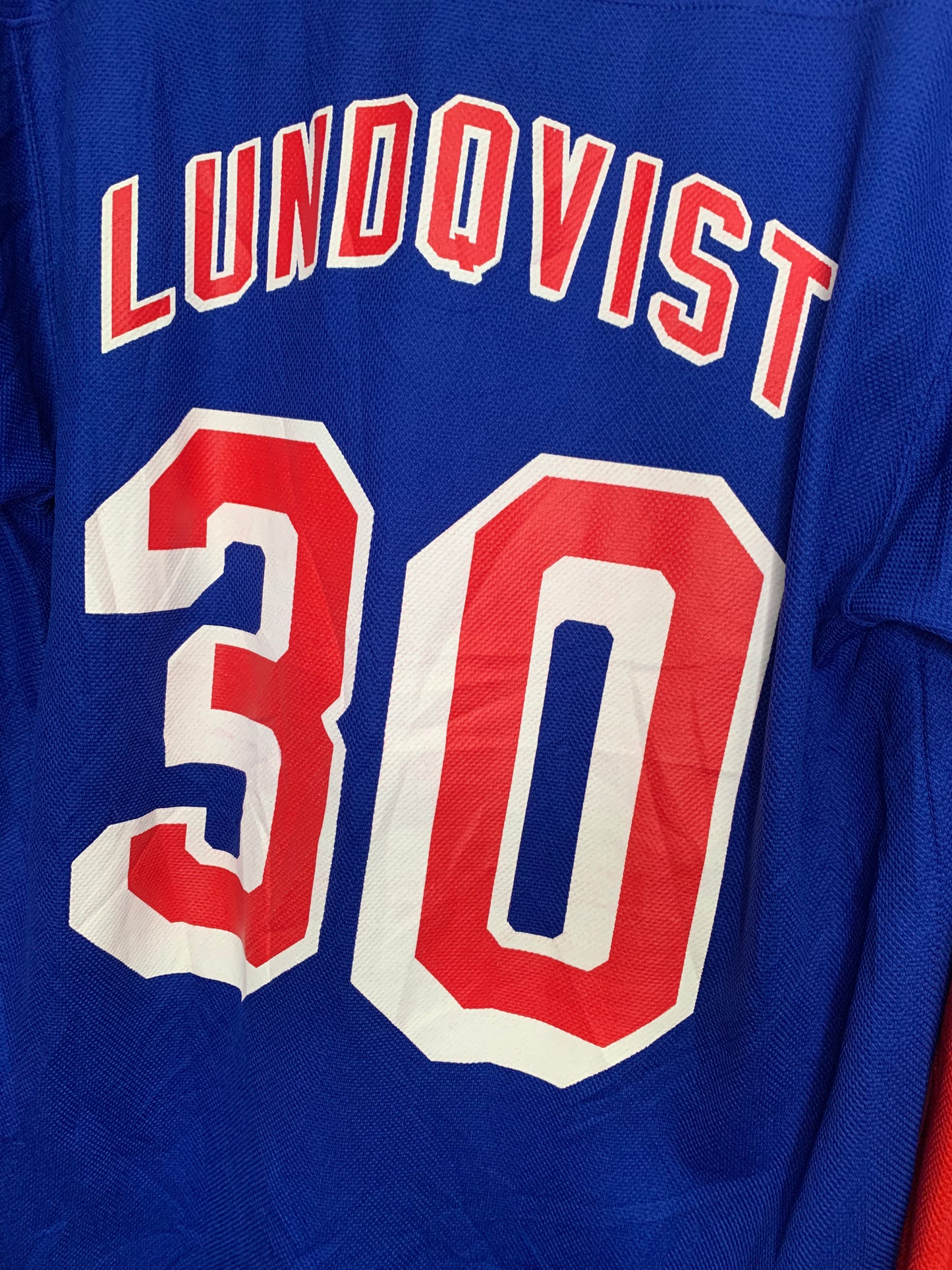 NHL Officially Licensed- New York Rangers Henrik Lundqvist #30 Team Practice Jersey (Sz Medium)