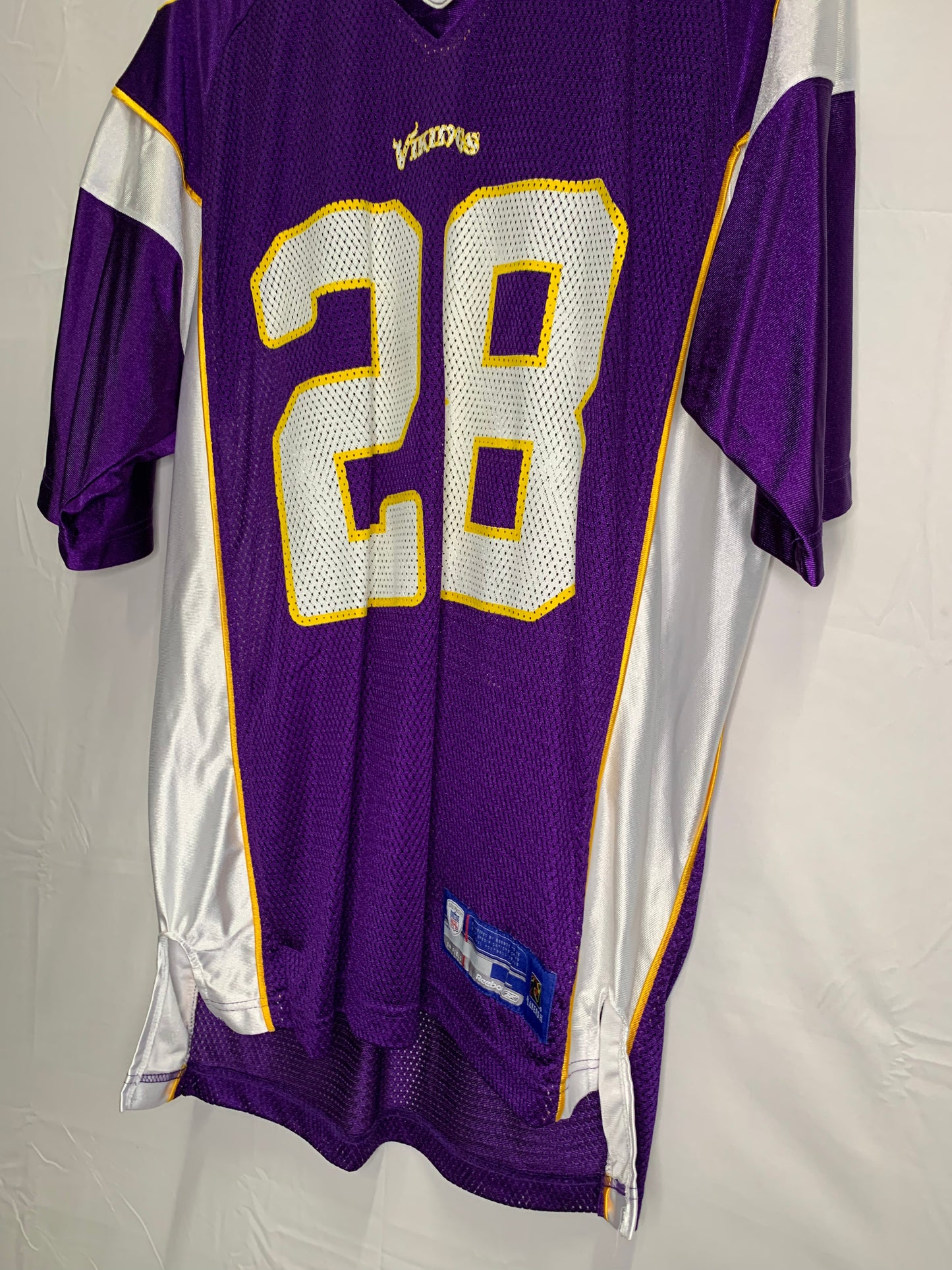 Vintage Reebok NFL Equipment - On Field Minnesota Vikings Adrian Peterson Football Jersey (Sz Large)