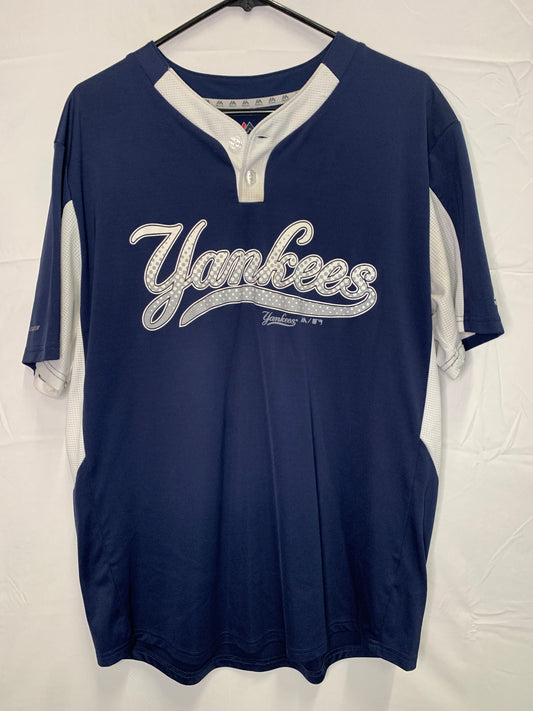 Majestic Cool Base New York Yankees Batting Practice Performance Pullover Jersey (Sz Large)