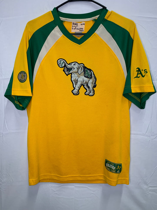 RARE Vintage Majestic Cooperstown Collection MLB Oakland Athletics Elephant Logo Jersey (Sz Small)