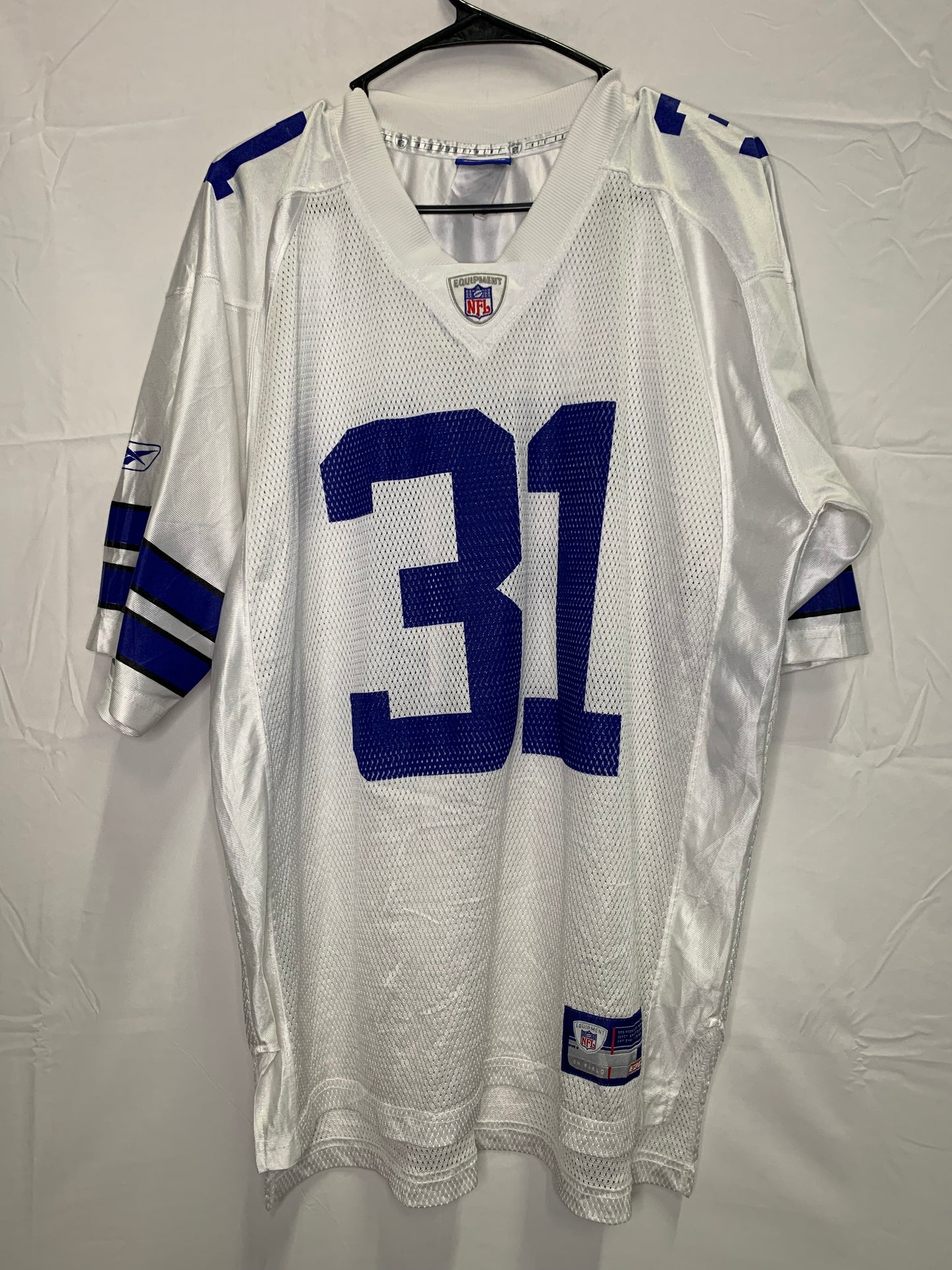 Vintage Reebok NFL Equipment - On Field Ricky Williams #31 White Dallas Cowboys Jersey (Sz Large)