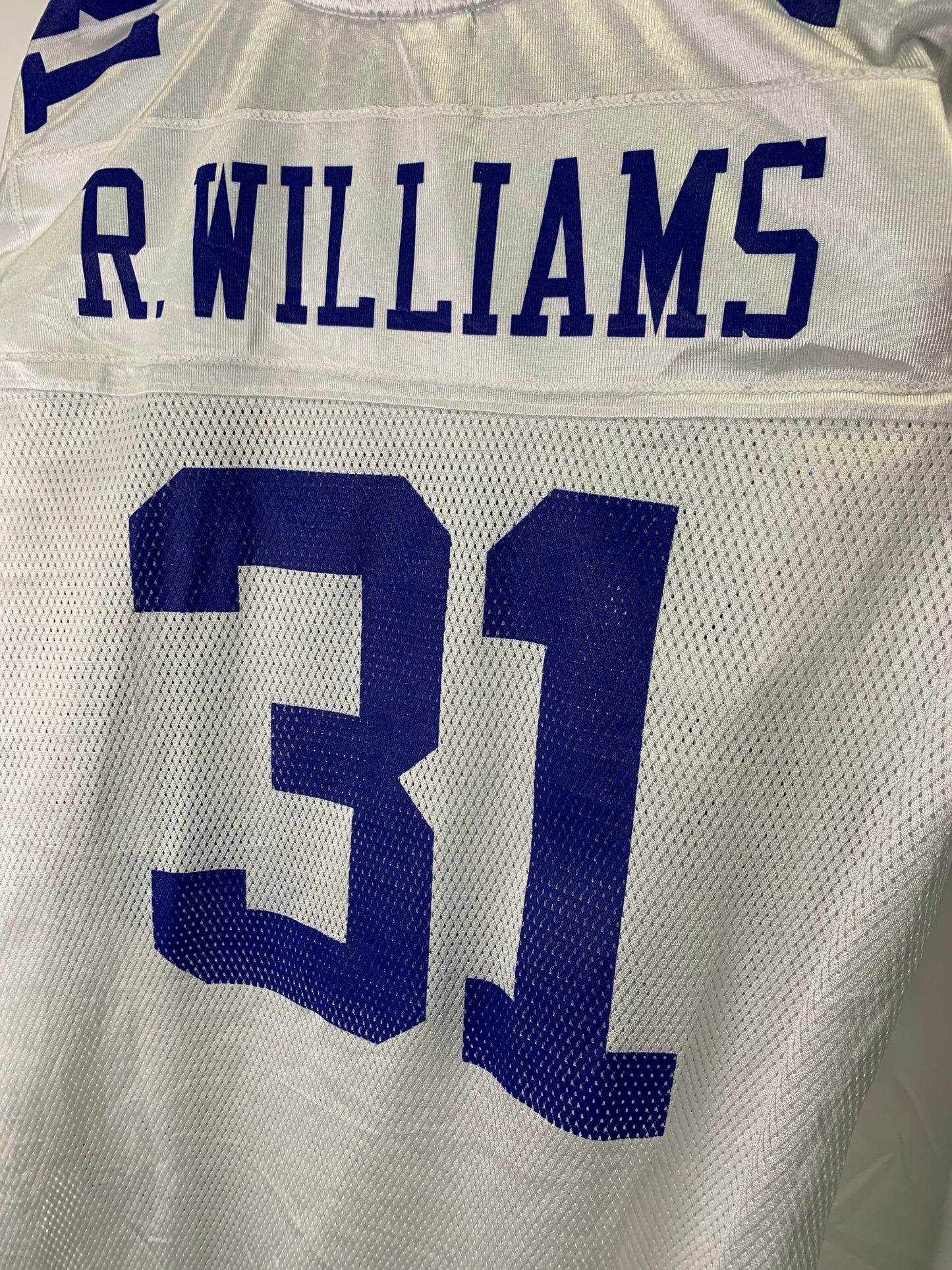 Vintage Reebok NFL Equipment - On Field Ricky Williams #31 White Dallas Cowboys Jersey (Sz Large)