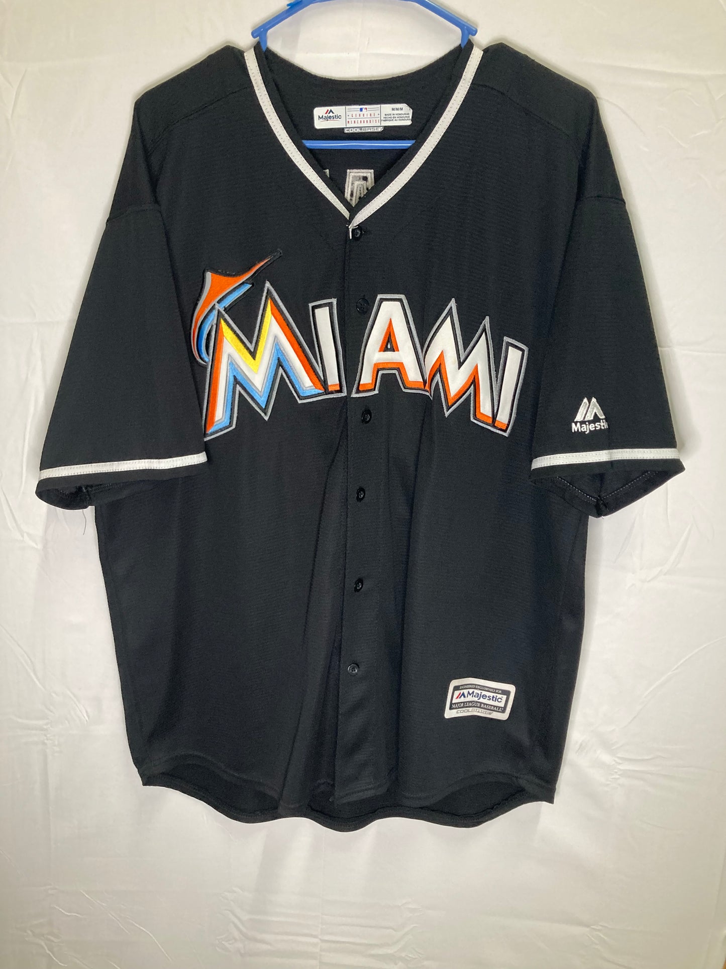 Authentic Majestic Miami Marlins #16 Jose Fernandez (Sz Medium)