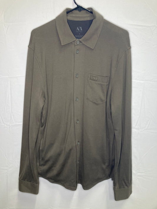 Designer Armani Exchange Long Sleeve Button Down (Sz Large)