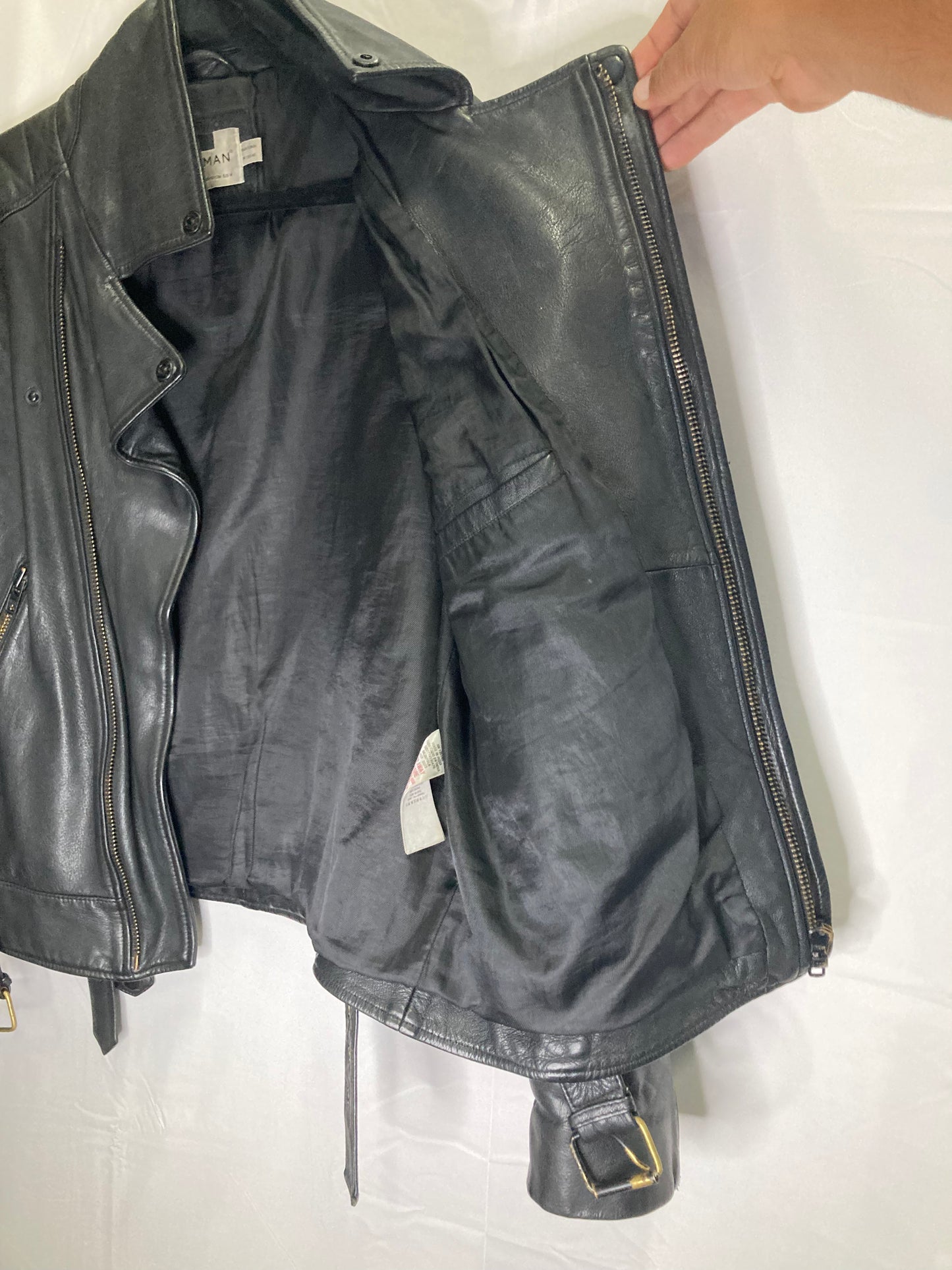 Topman Real Leather Biker Jacket (Sz Medium)