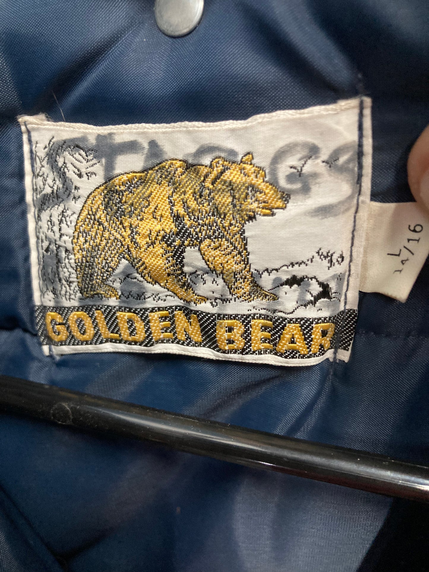 Vintage 1980’s Golden Bear Puffer Jacket (Sz Lrg 14/16)