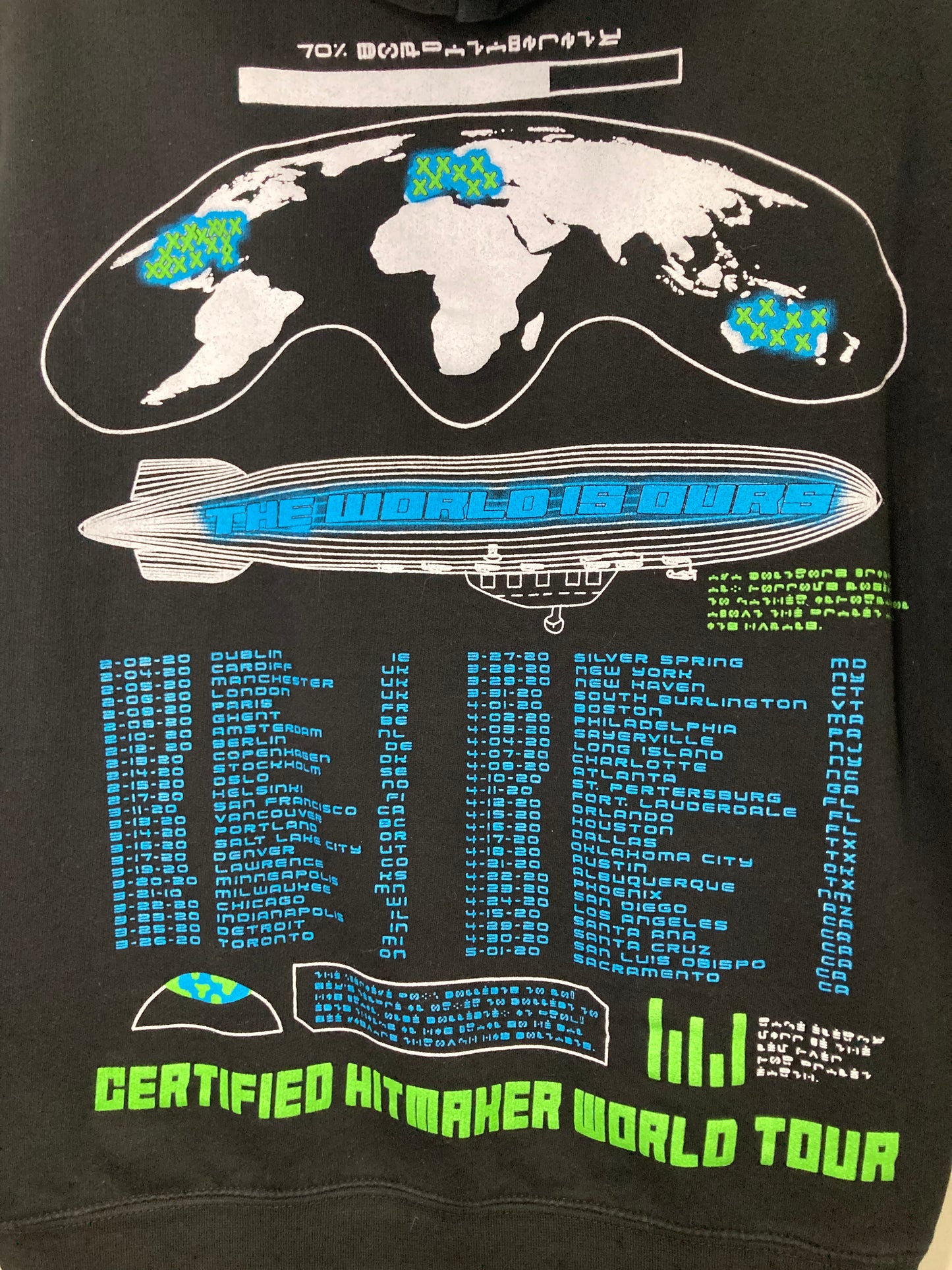 RARE - Lil Mosey Certified Hitmaker World Tour 2020 w/ Concert Dates (Sz Large)