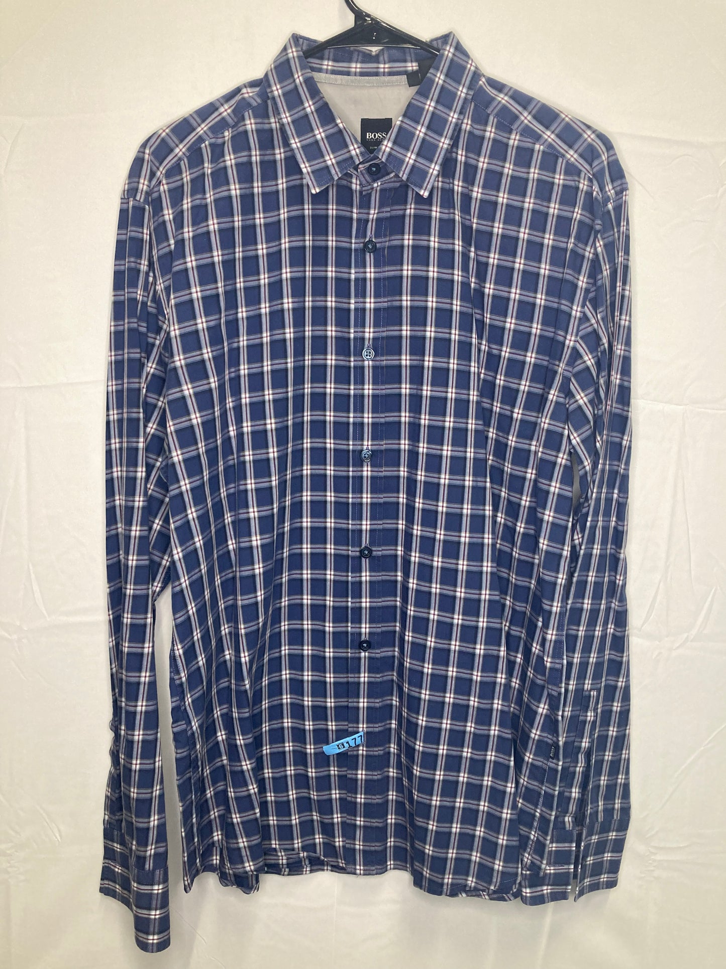 Hugo Boss Slim Fit Designer Button Down Long Sleeve (Sz XL)