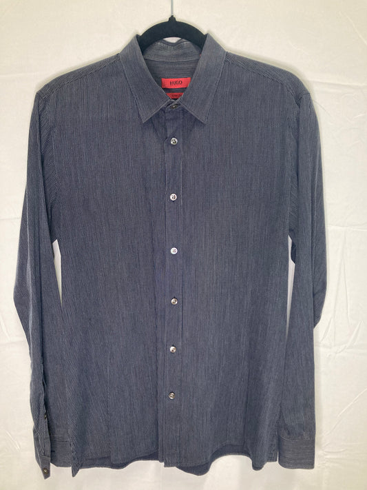 Hugo by Hugo Boss Fine Knit Slim Line Button Down Dress Shirt (Sz Medium)