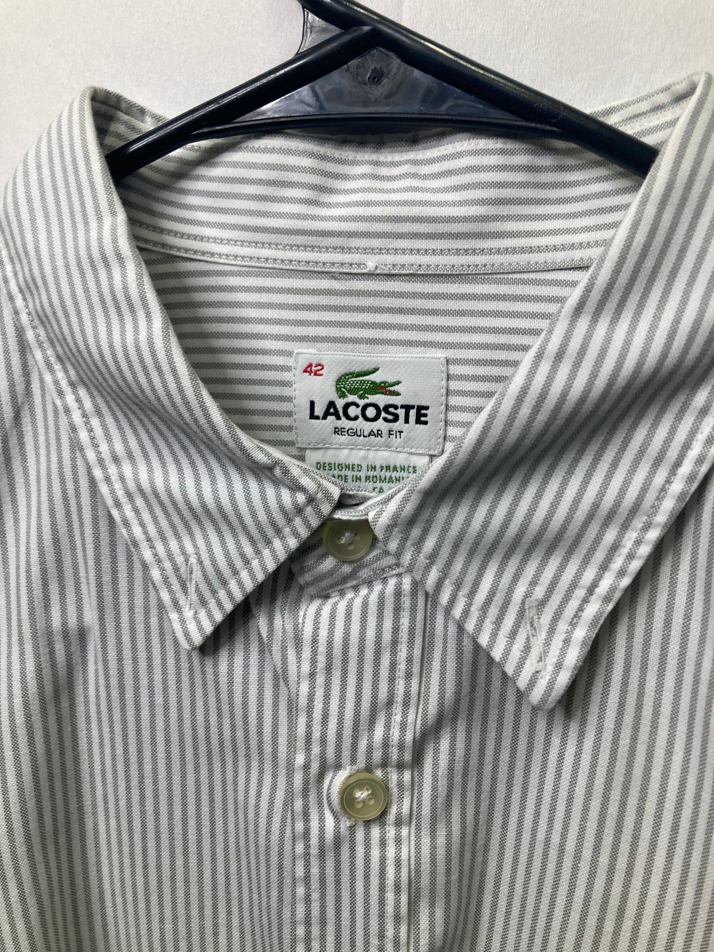 Lacoste Classic Fit Designer Button Down Work/ Dress shirt (Sz L/XL)