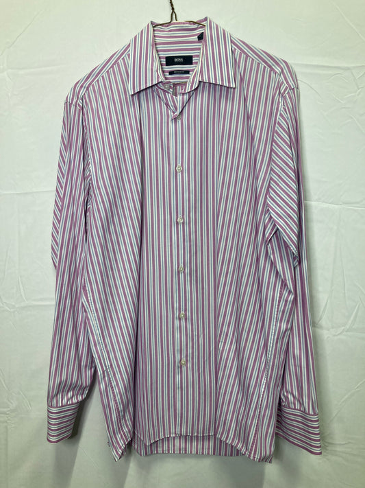 Hugo Boss Regular Fit Designer Button Down Dress Shirt (Sz 15.5-32/33)