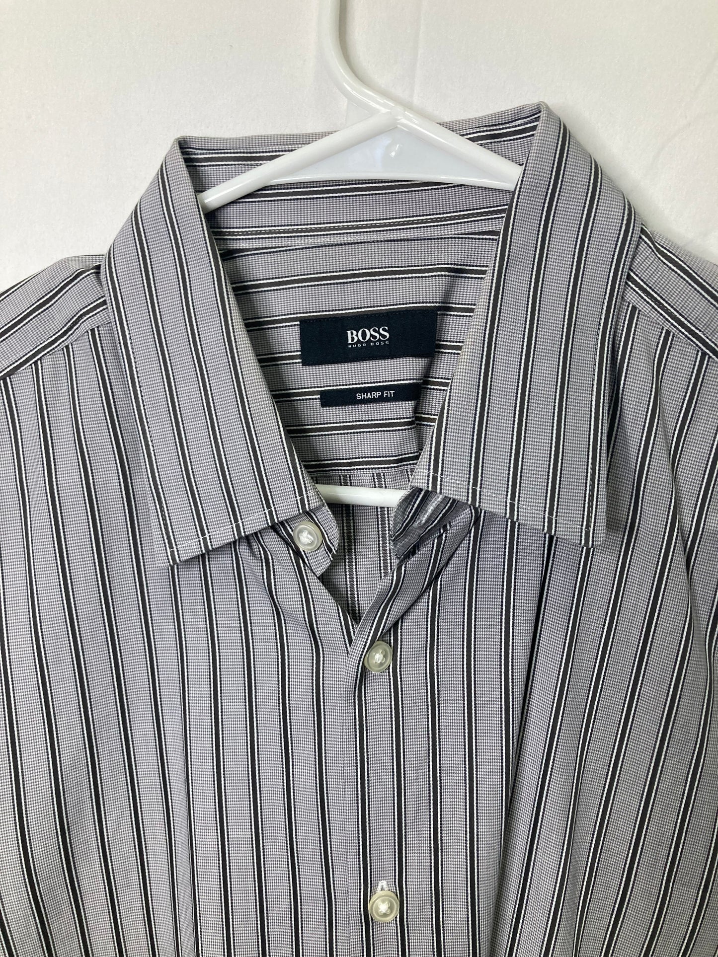 Hugo Boss Sharp Fit Designer Button Down Dress Shirt Men’s (Sz 16-34/35)