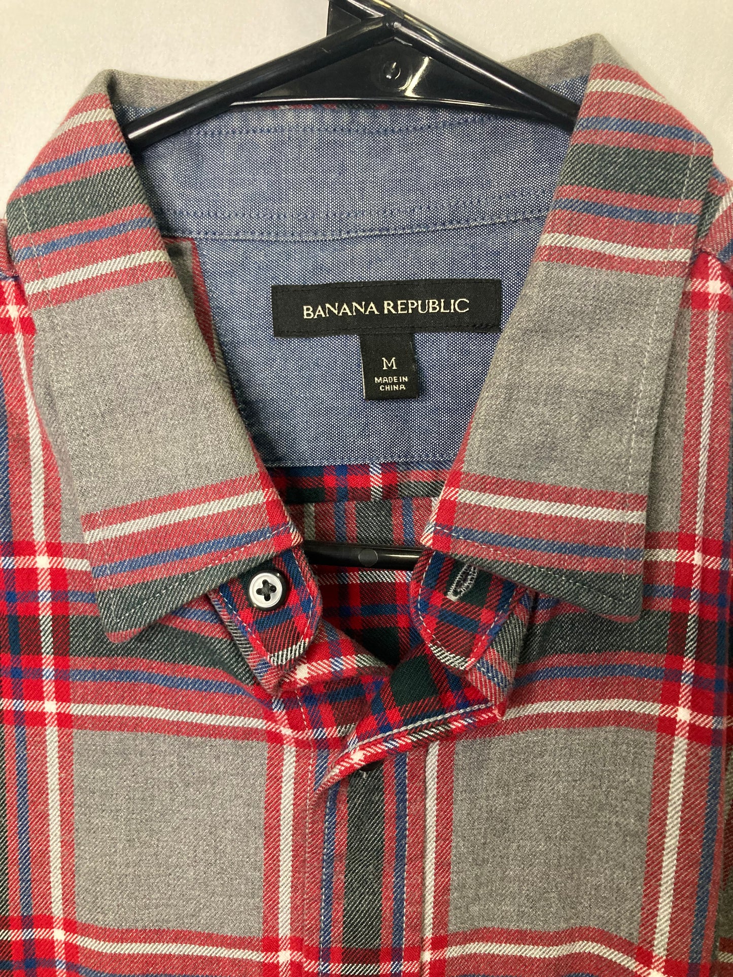 Beauty Banana Republic Flannel Button Down Dress Shirt (Sz Medium)