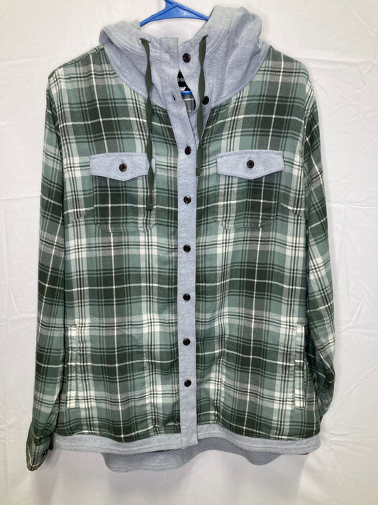 Marmot Reagan Button Down Plaid Flannel Hoodie (Sz XL)