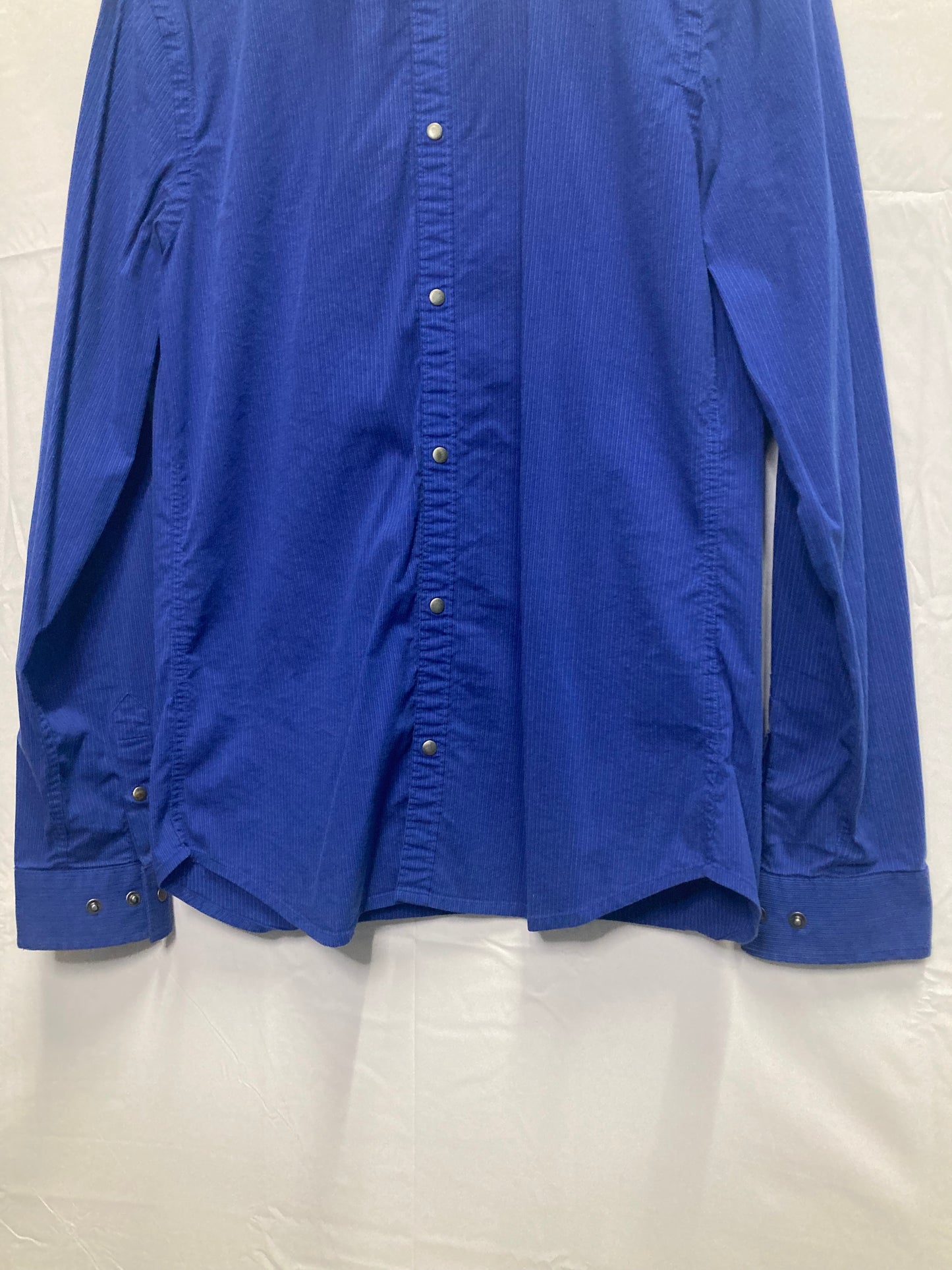 Armani Exchange Slim Fit All Blue (faintly stripped) Designer Button Down (Sz Small)