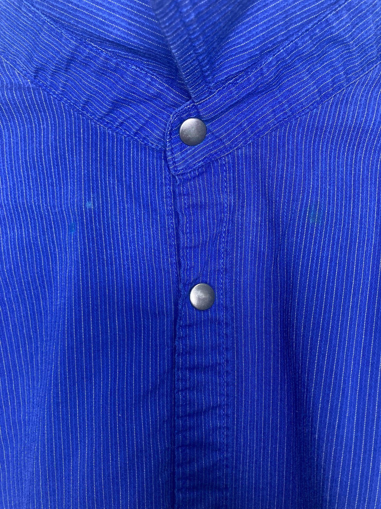 Armani Exchange Slim Fit All Blue (faintly stripped) Designer Button Down (Sz Small)