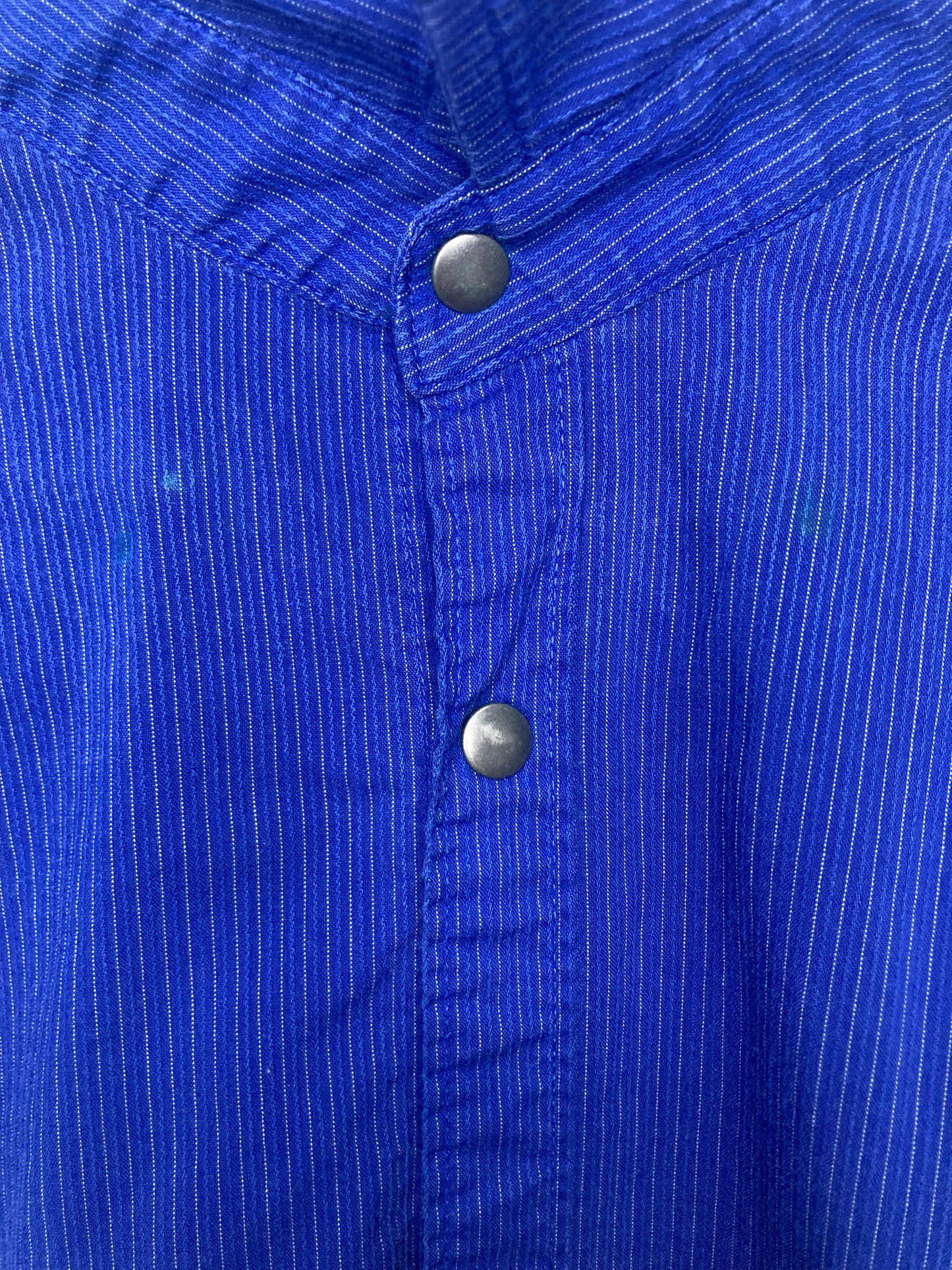 Armani Exchange Slim Fit All Blue (faintly stripped) Designer Button Down (Sz Small)