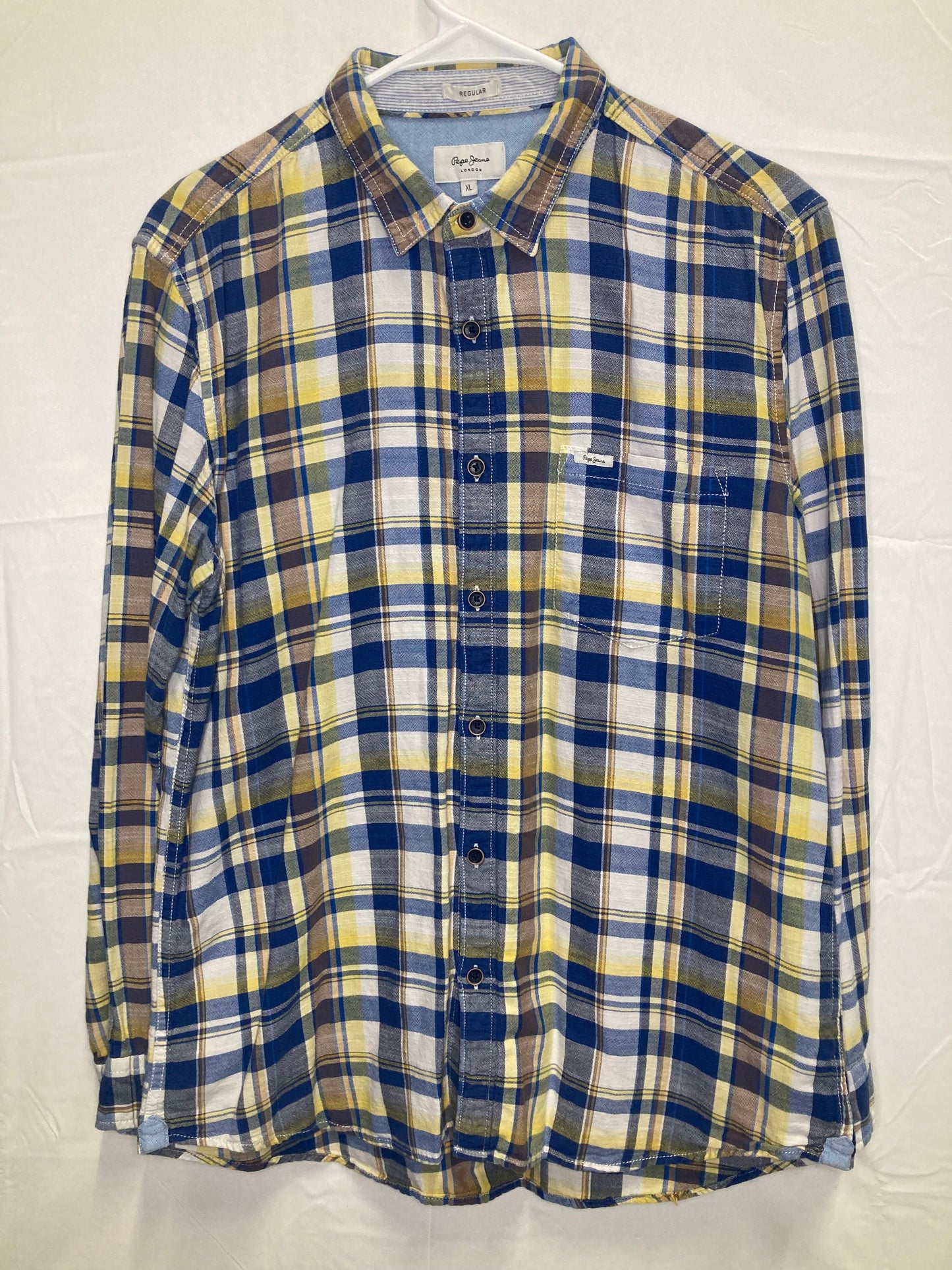 Pepe Jeans London Designer Regular Fit Button Down Oxford/ Easter Color Way (Sz XL)