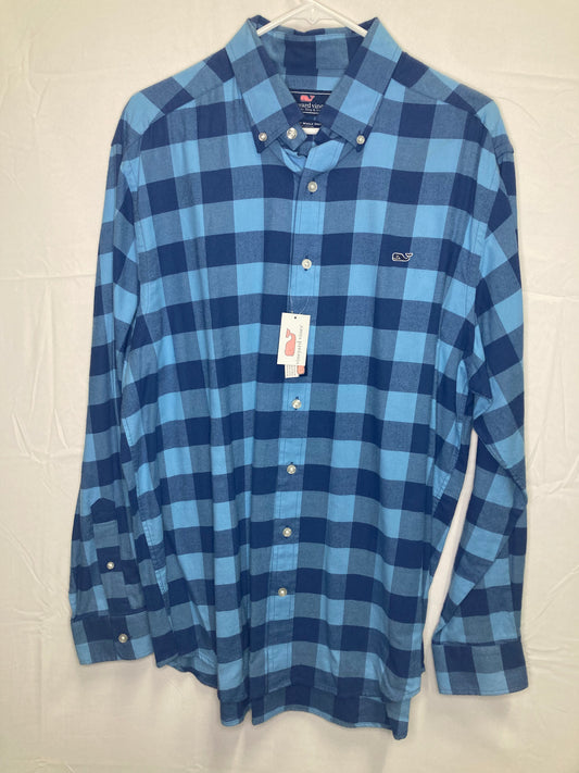 NWT - Vinyard Vines Slim Fit Button Down Dress Whale Shirt (Sz Large)