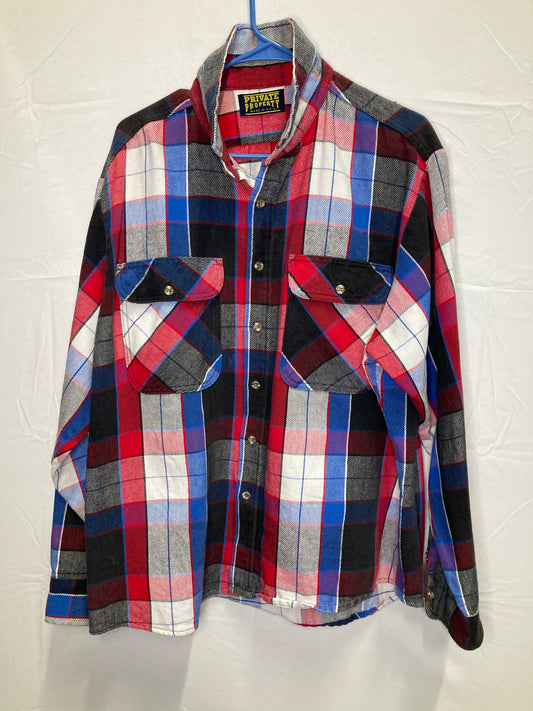 Vintage Private Property Clothing Co. Beautiful Color Way Flannel. (Sz S/M)