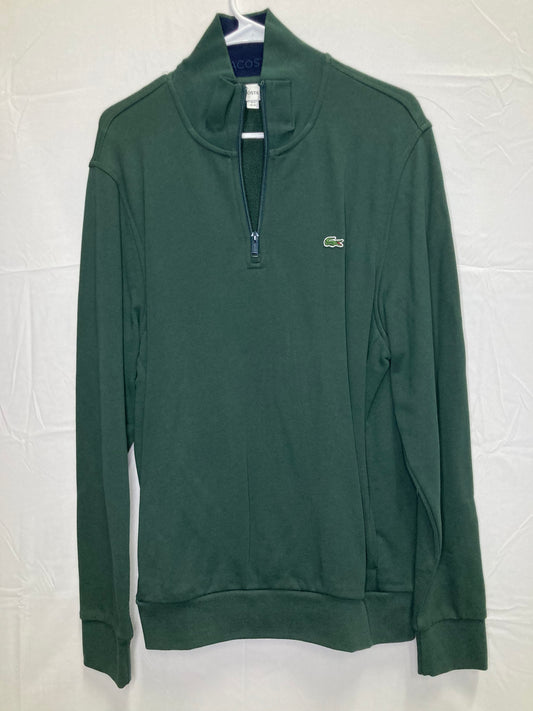 Lacoste Mens Designer Heavy Pullover 1/4 Zip Long Sleeve Sweater (Sz XL)