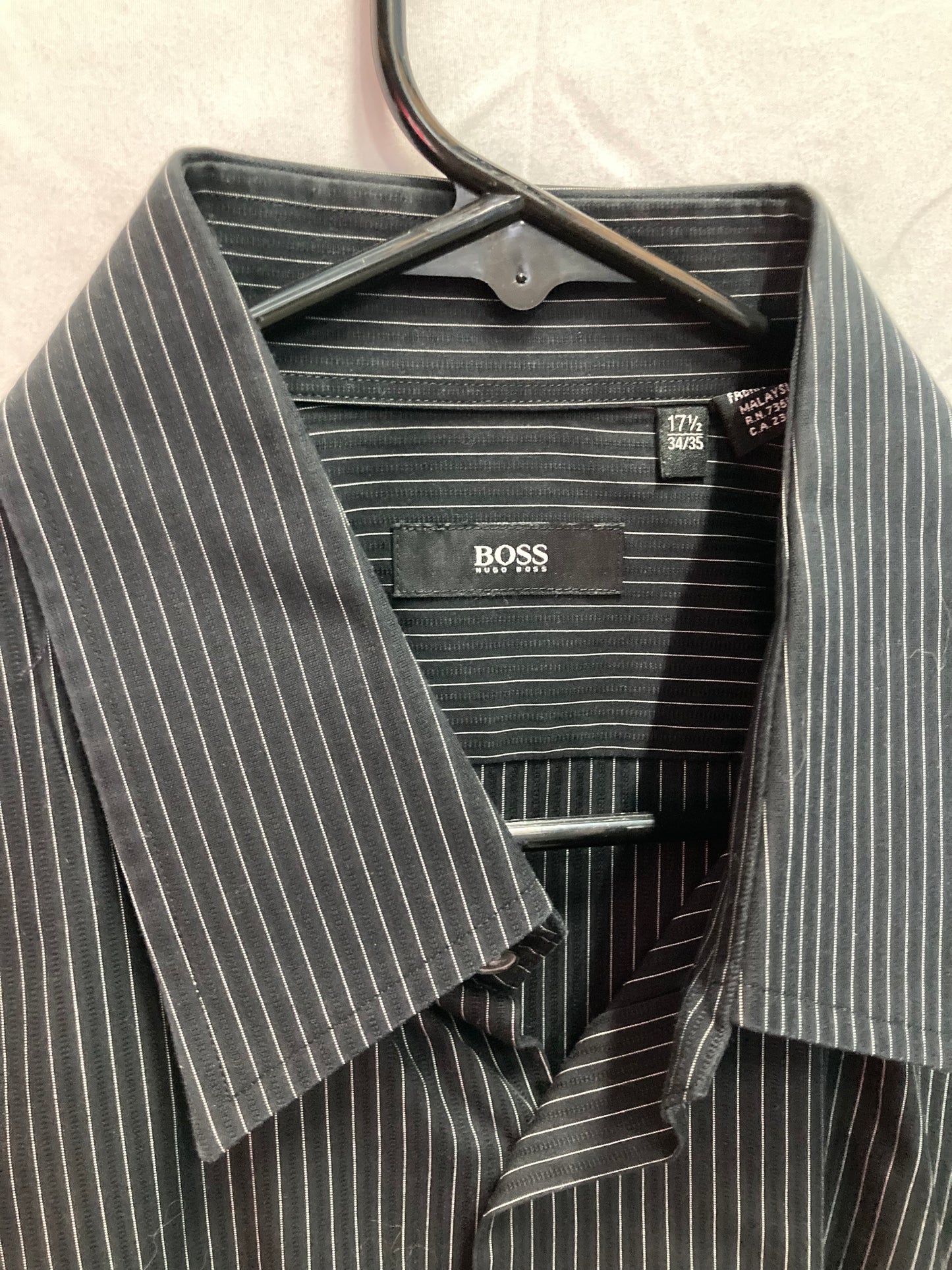 Hugo Boss Designer Mens Button Down Dress Shirt (Sz 17.5-34/35)