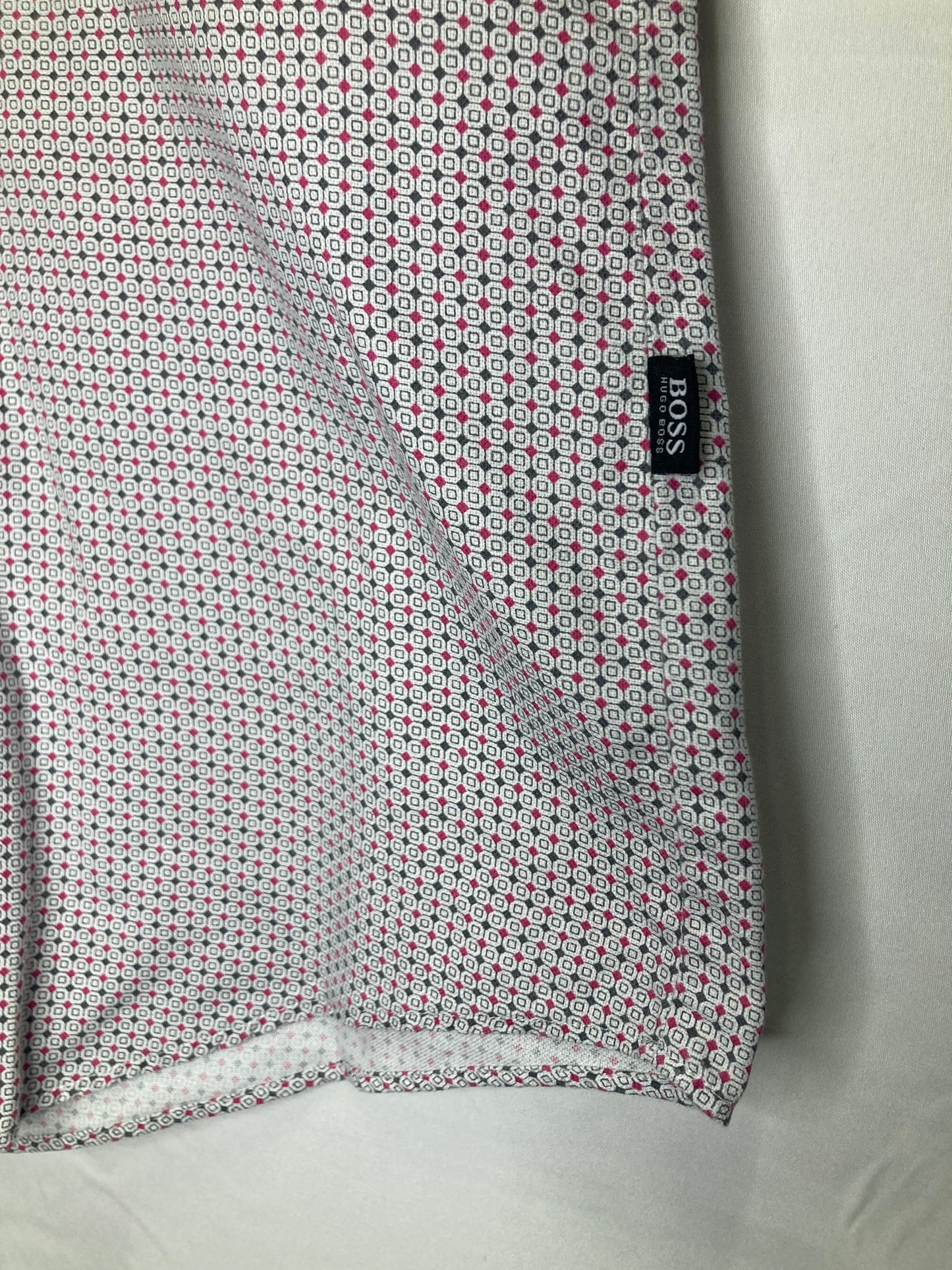 Hugo Boss Short Sleeve Dress Shirt (Sz L) Sharp Fit