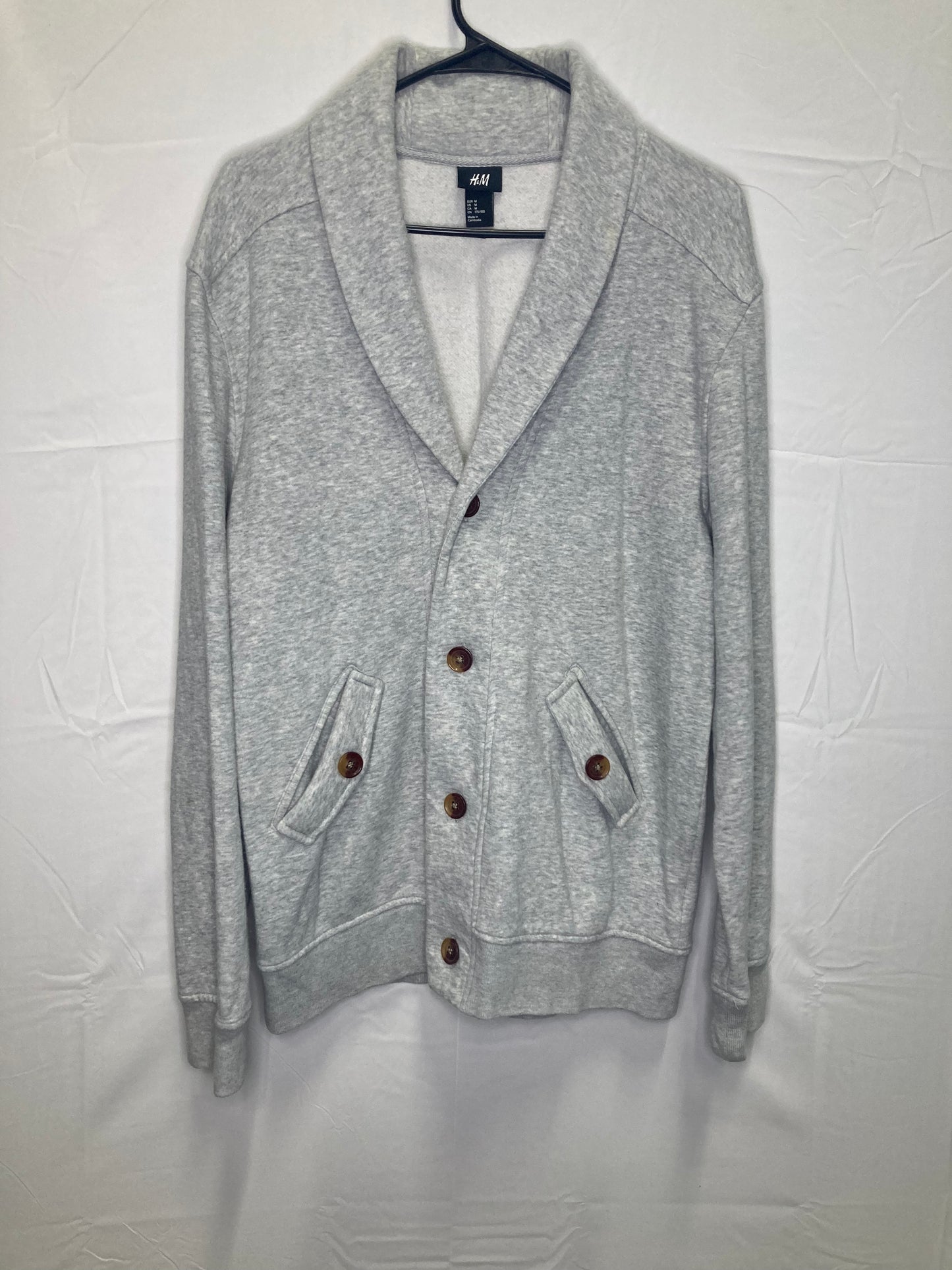 H&M Button Down Elbow Padded Sweater. (Sz Med)