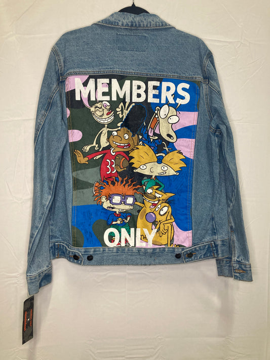 NWT- Nickelodeon X Members Only Denim Jacket (Sz Large)