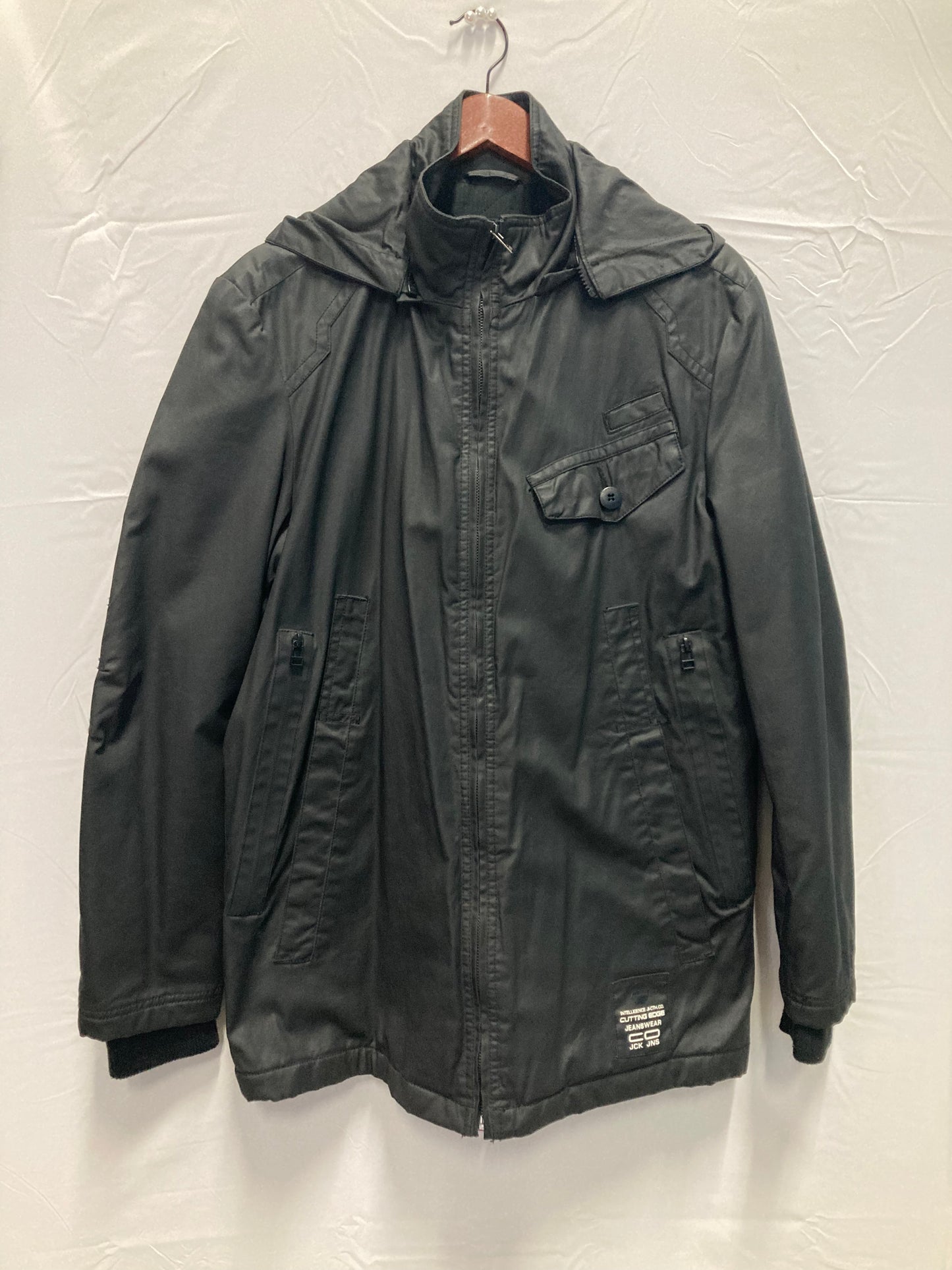 Jack and Jones Hooded Heavy Coat (Sz Large)